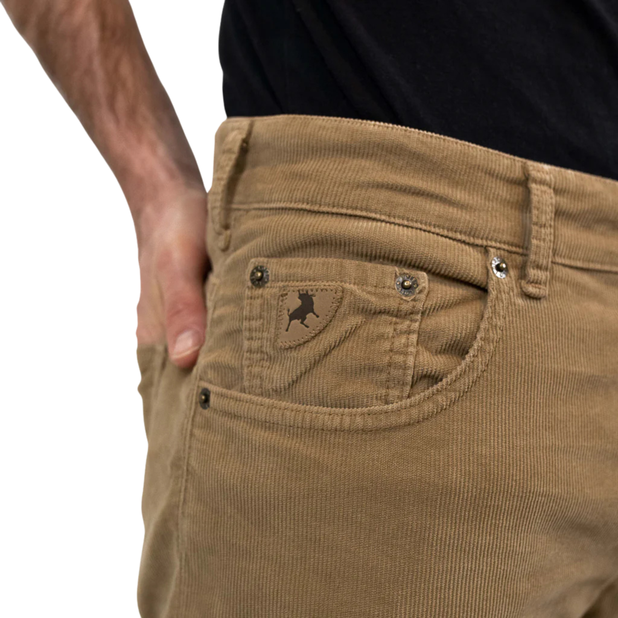 Mens Lois Dark Sand Sierra Corduroy Tapered Pants