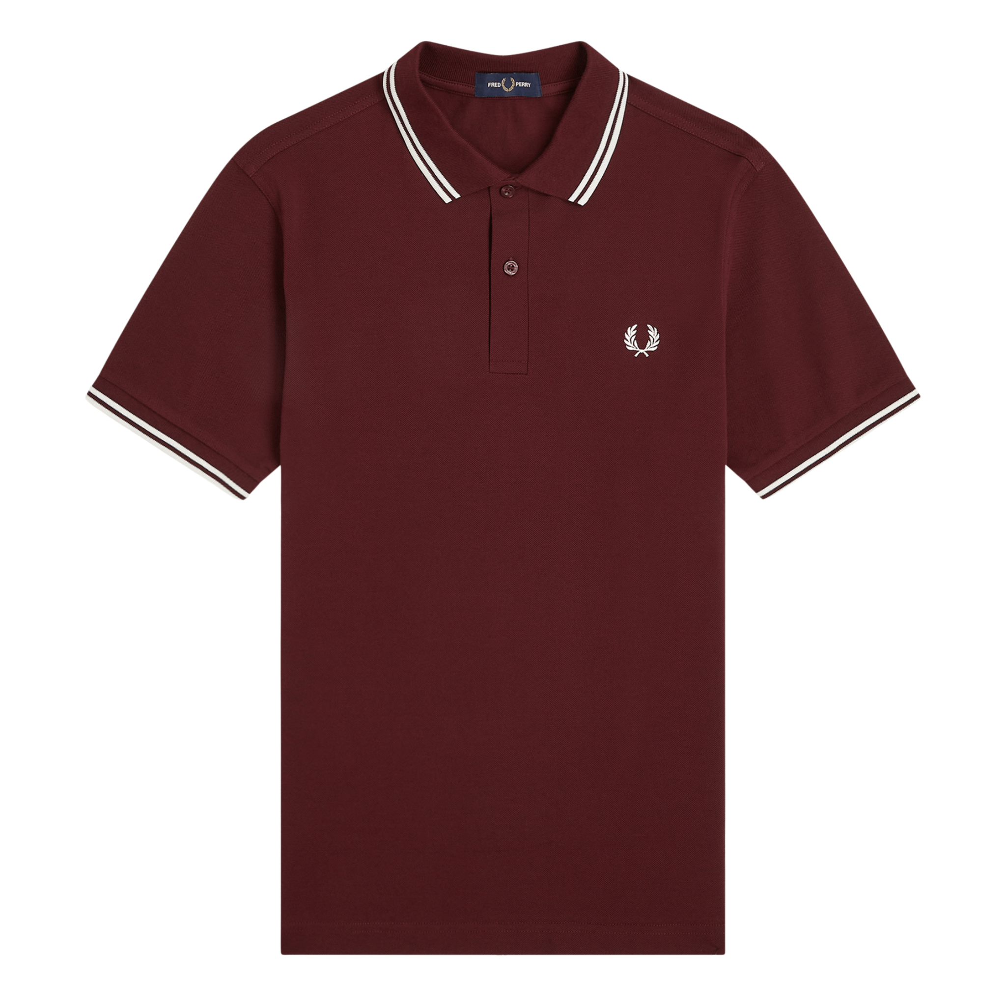 Mens Fred Perry Oxblood Twin Tipped S/s Polo Shirt