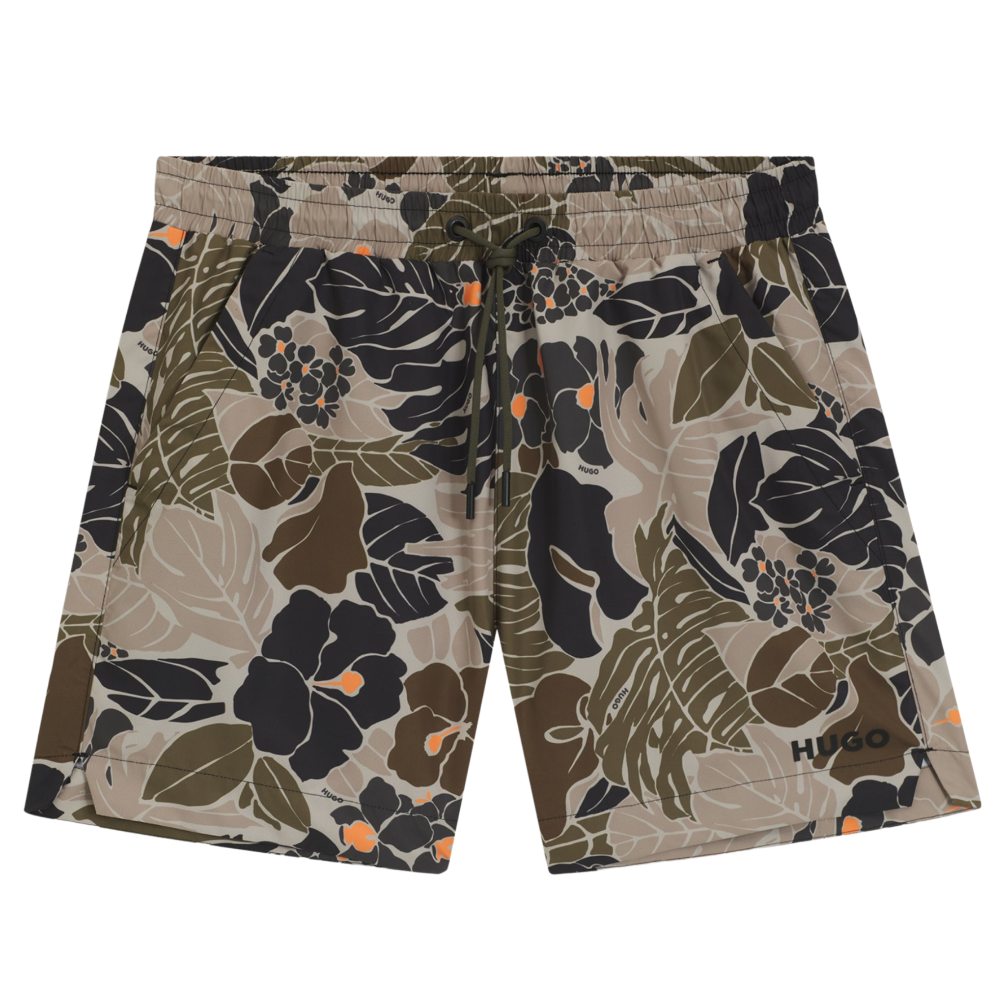 Mens HUGO Green Calala Swim Shorts