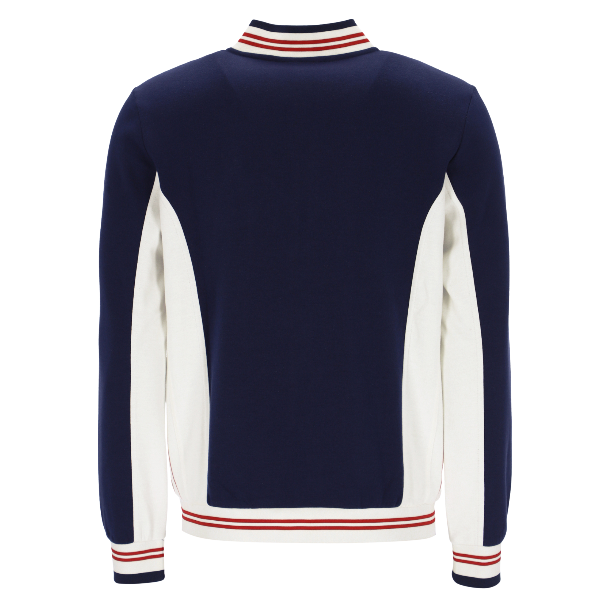 Mens Fila Navy/Gardenia/Red Settanta Baseball Track Jacket