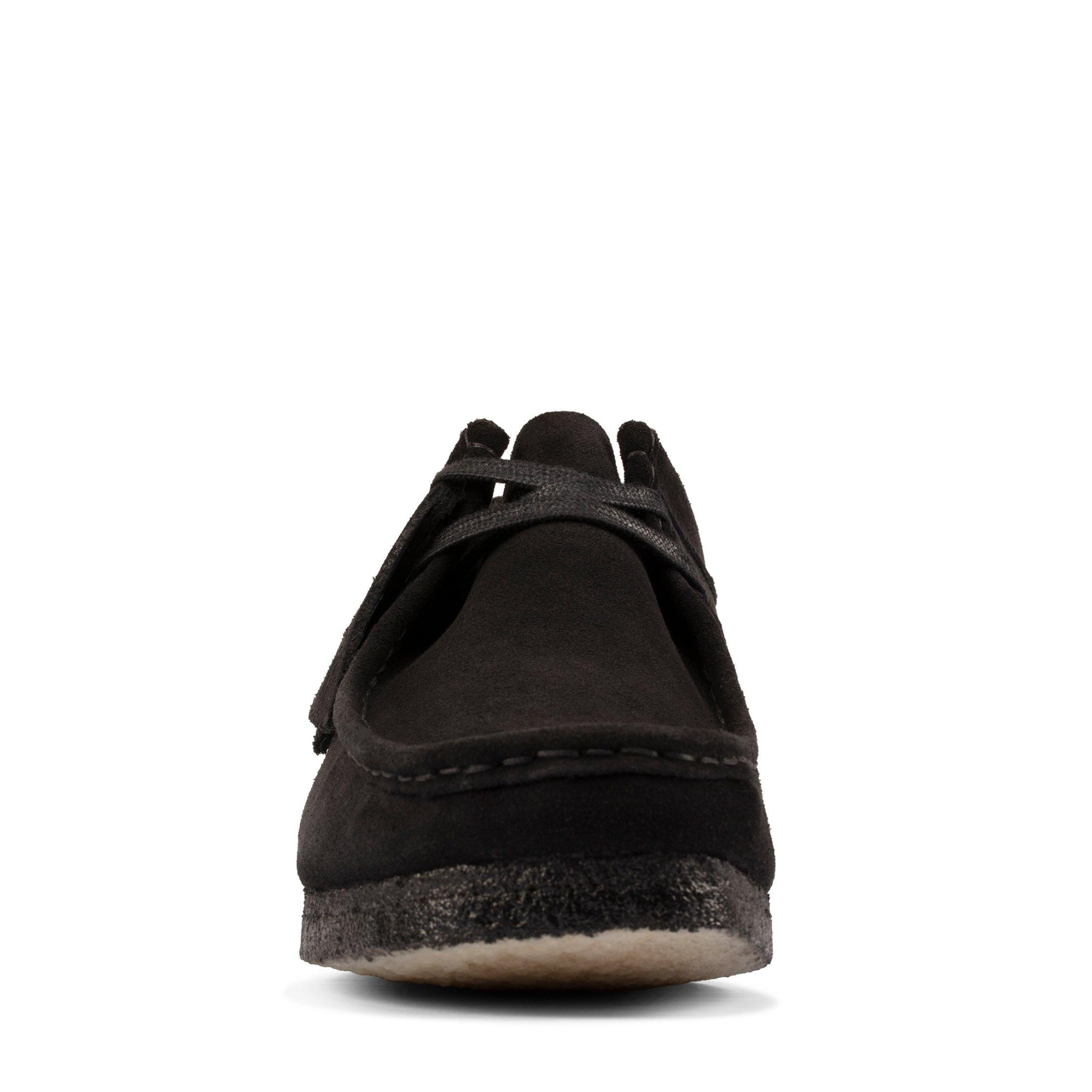 Mens Clarks Originals Black Suede Wallabee Shoes