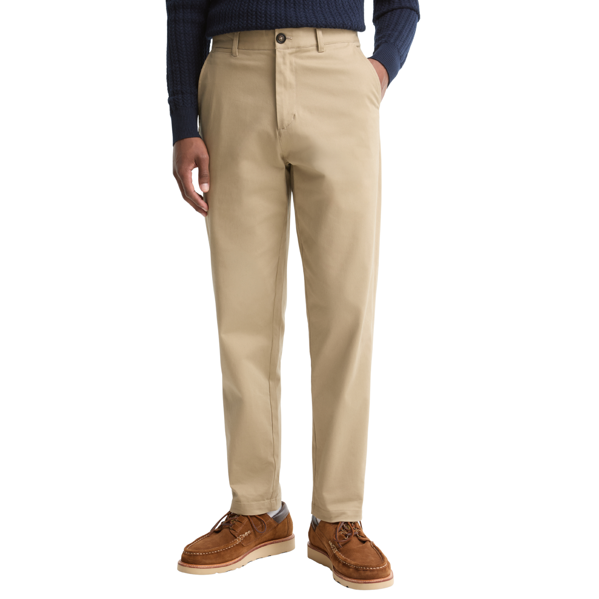 Mens Barbour Washed Stone Tailored Fit Trousers