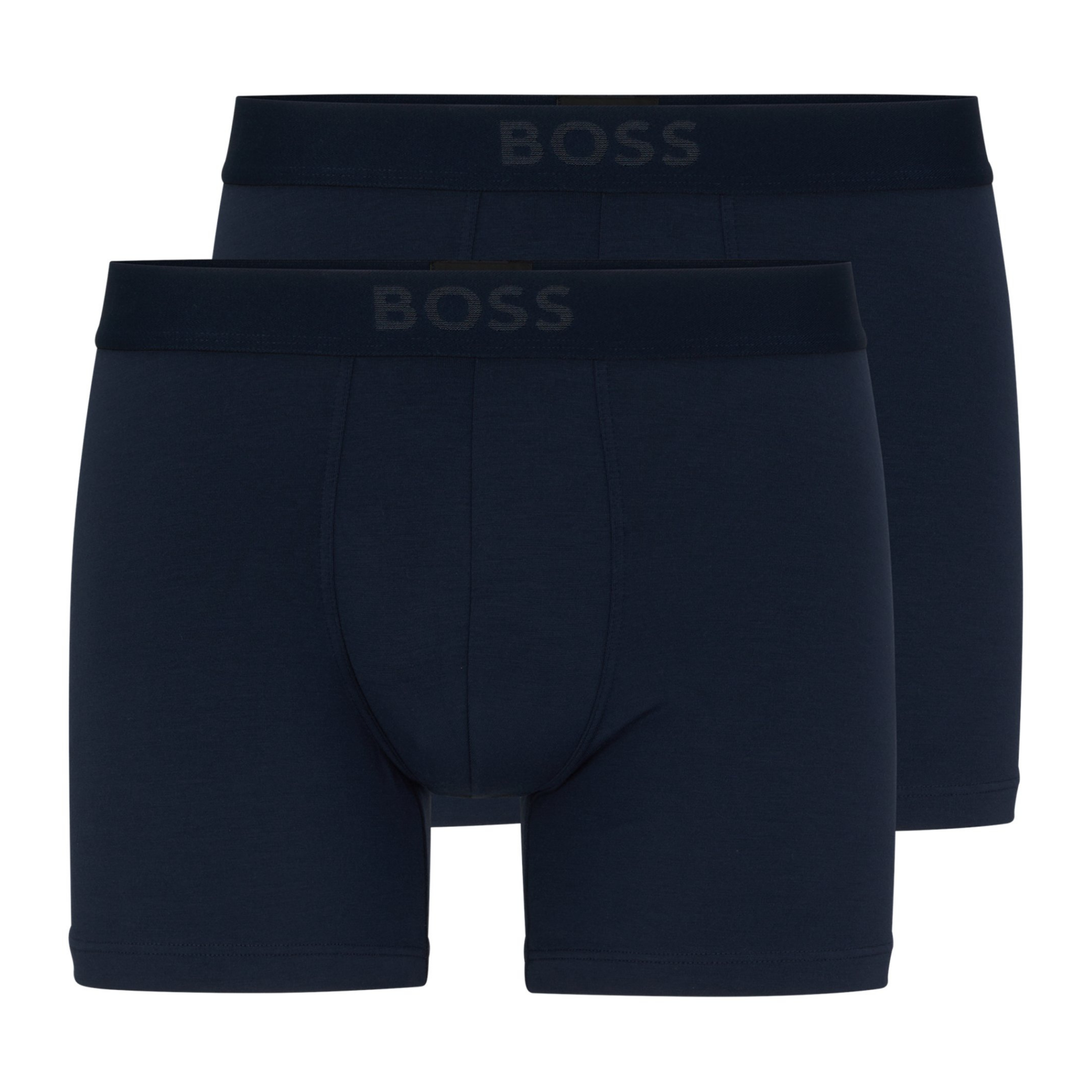 Mens BOSS Dark Blue Ultra Soft 2PK Boxers
