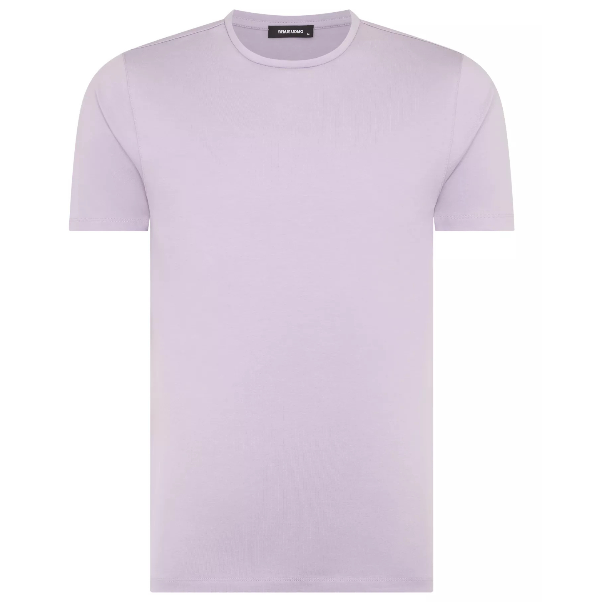Mens Remus Uomo Lavender Grey Cotton Stretch S/s T Shirt