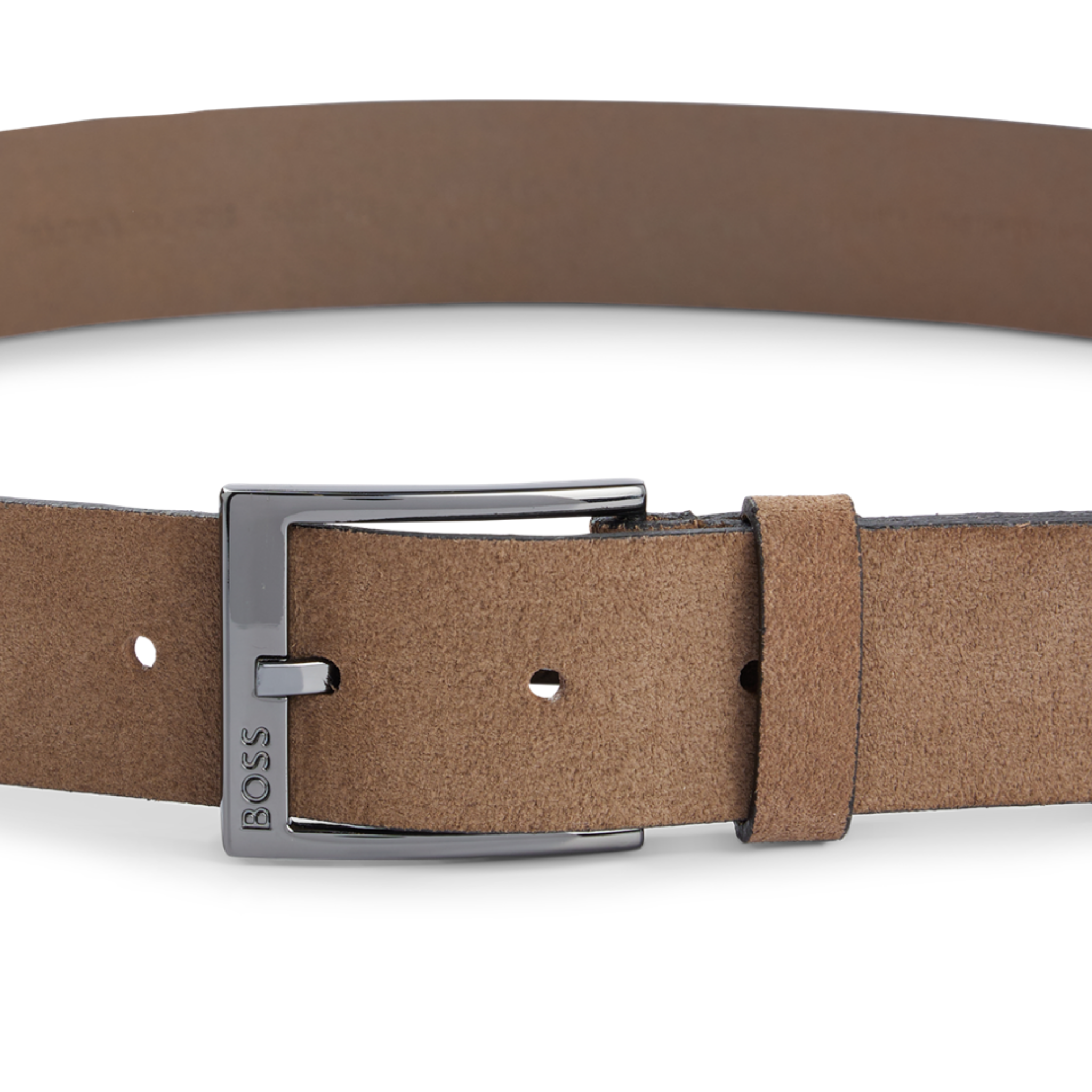 Mens BOSS Medium Beige Elloy-G-SD Suede Belt