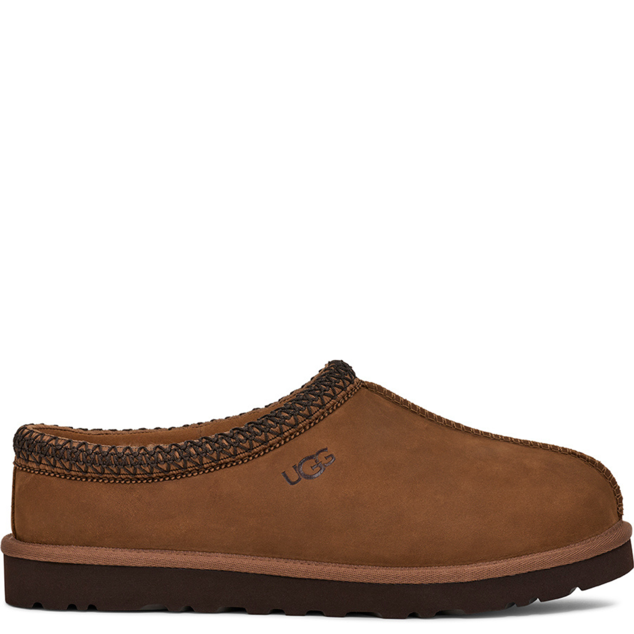 Mens UGG Dark Chestnut Tasman II Nubuck Slippers