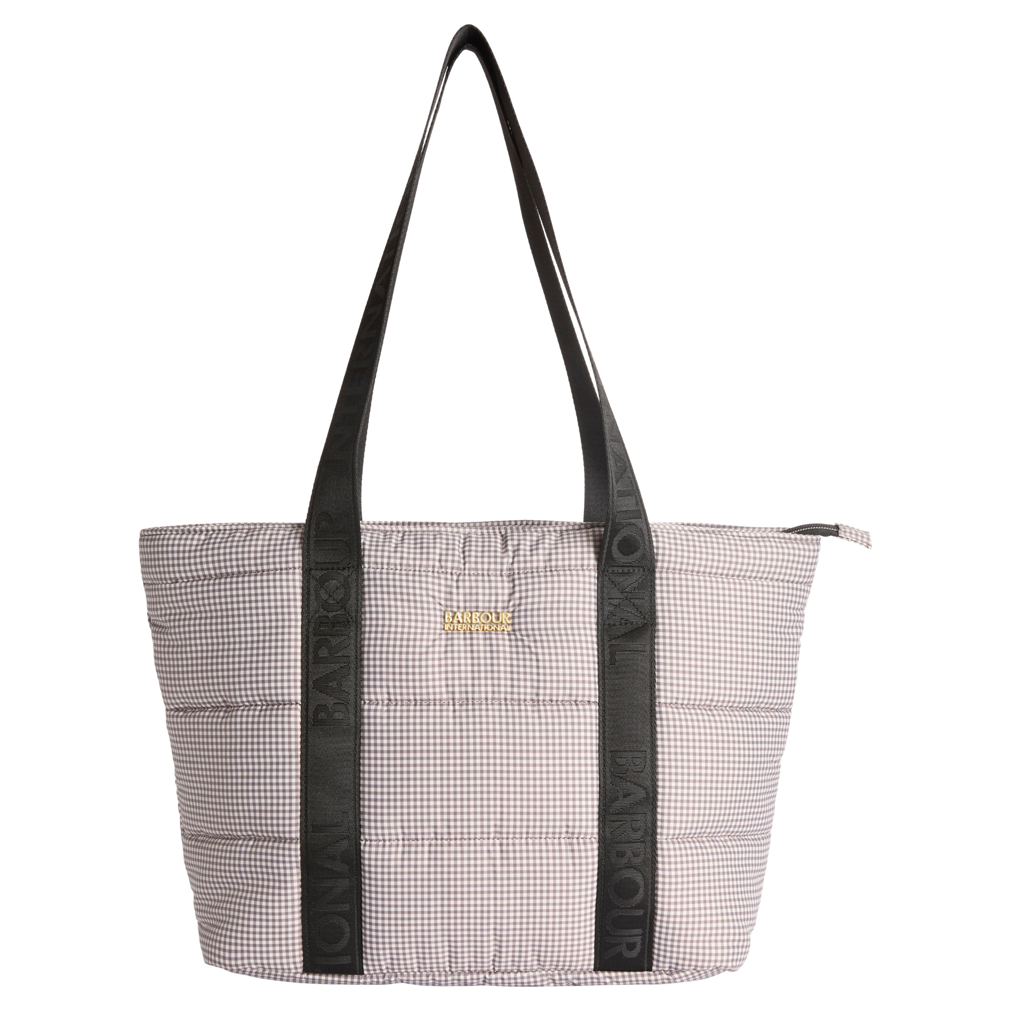 Womens Barbour International Truffle Check Monaco Tote Bag