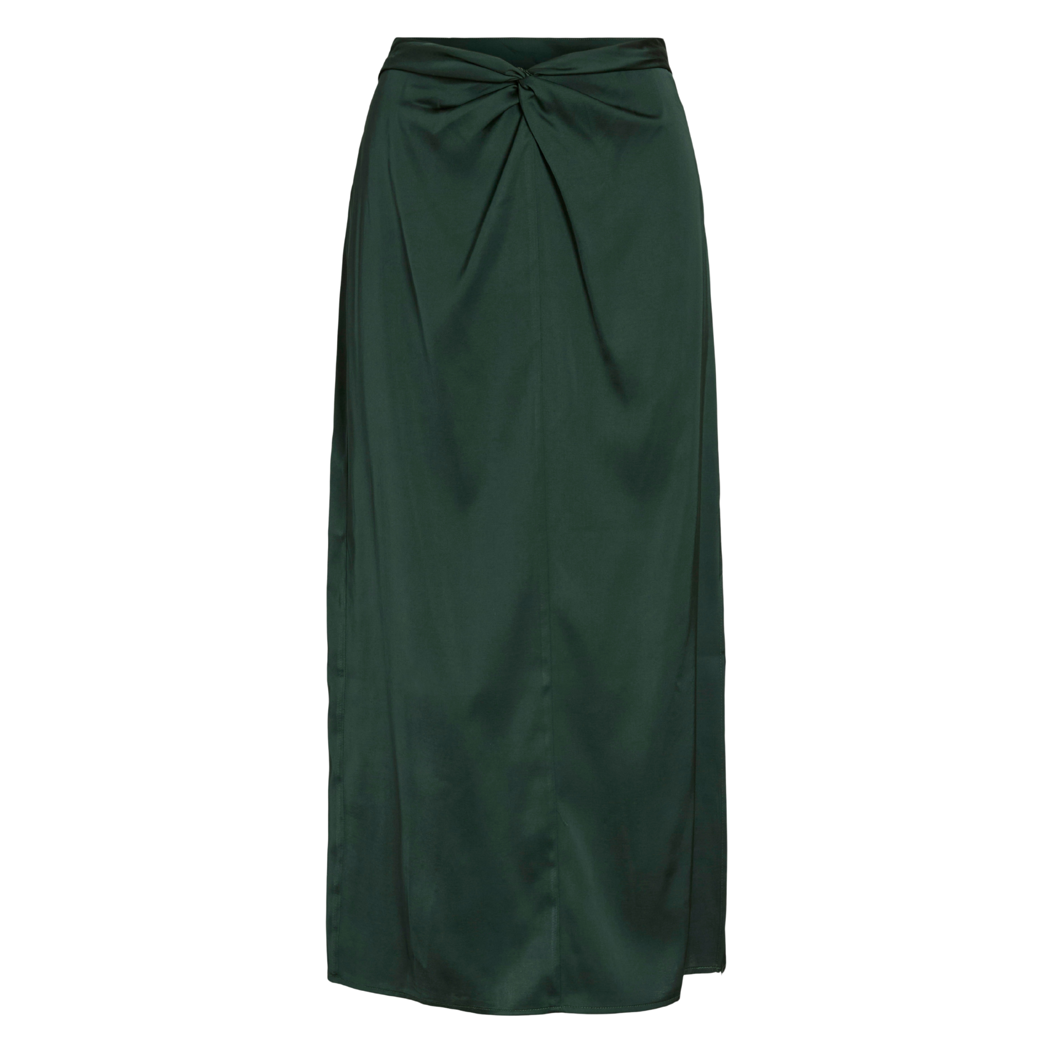 Womens Vila Scarab Green Vicassi Midi Skirt