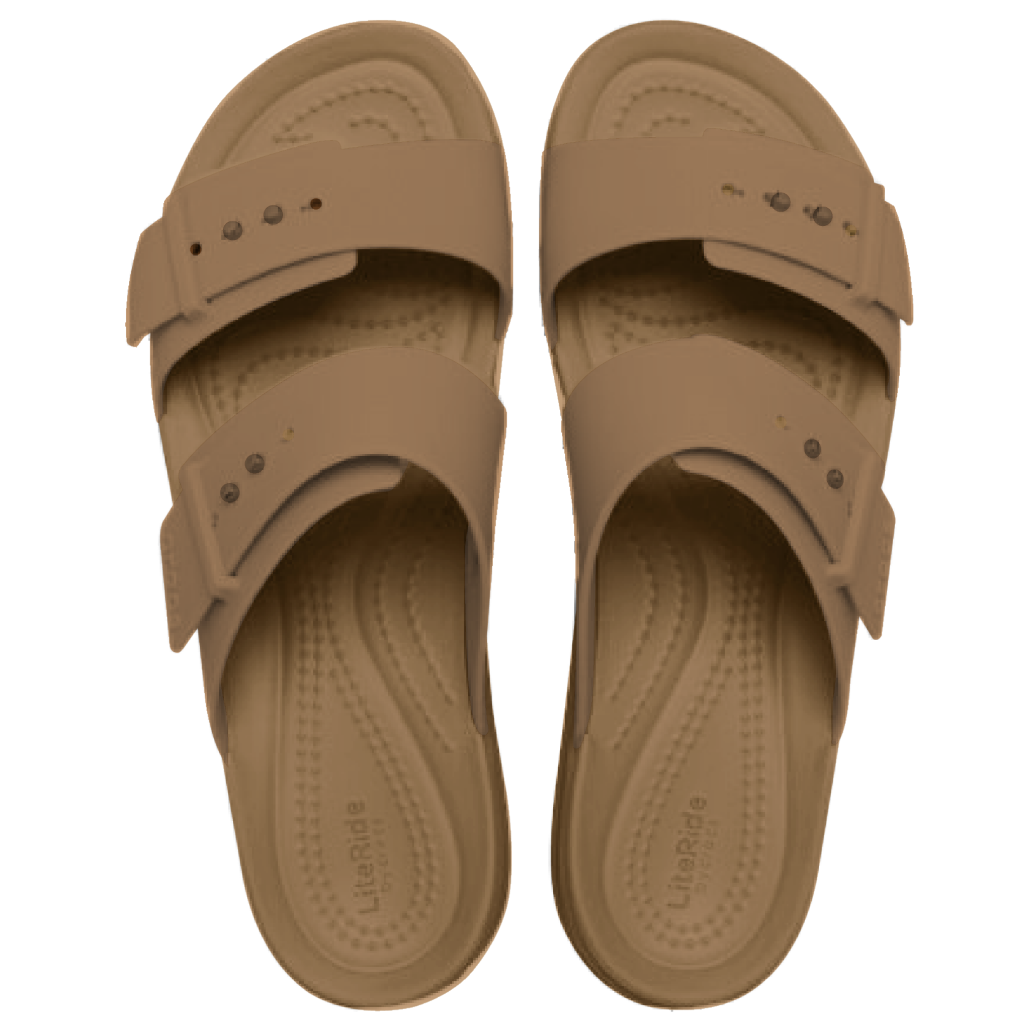 Womens Crocs Umber Brooklyn Buckle Low Wedge Sandals