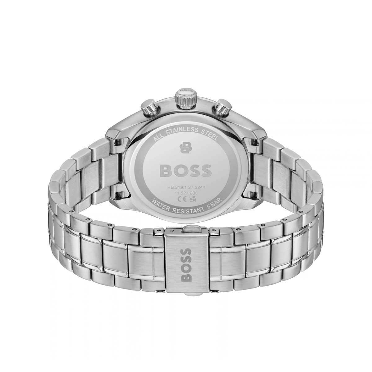 Mens BOSS Silver/Blue Grand Prix Touring Bracelet Watch