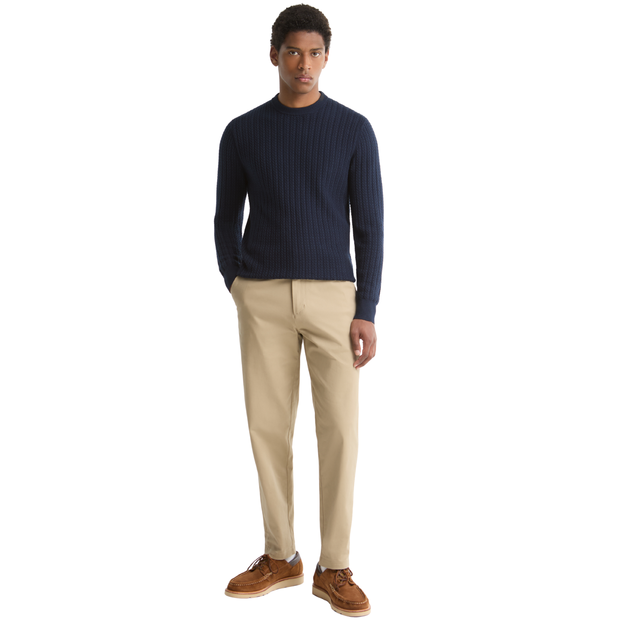 Mens Barbour Washed Stone Tailored Fit Trousers
