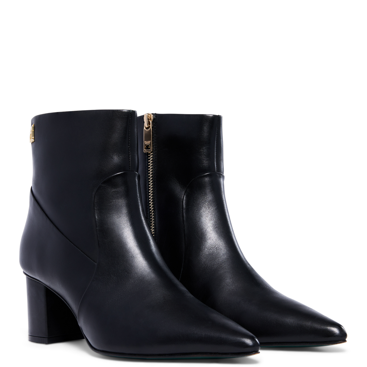 Womens Holland Cooper Black Regency Mid Heel Ankle Boots