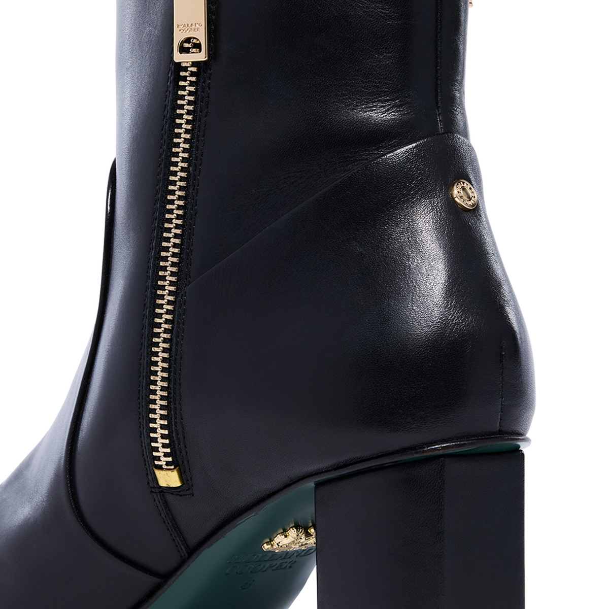 Womens Holland Cooper Black Regency Mid Heel Ankle Boots