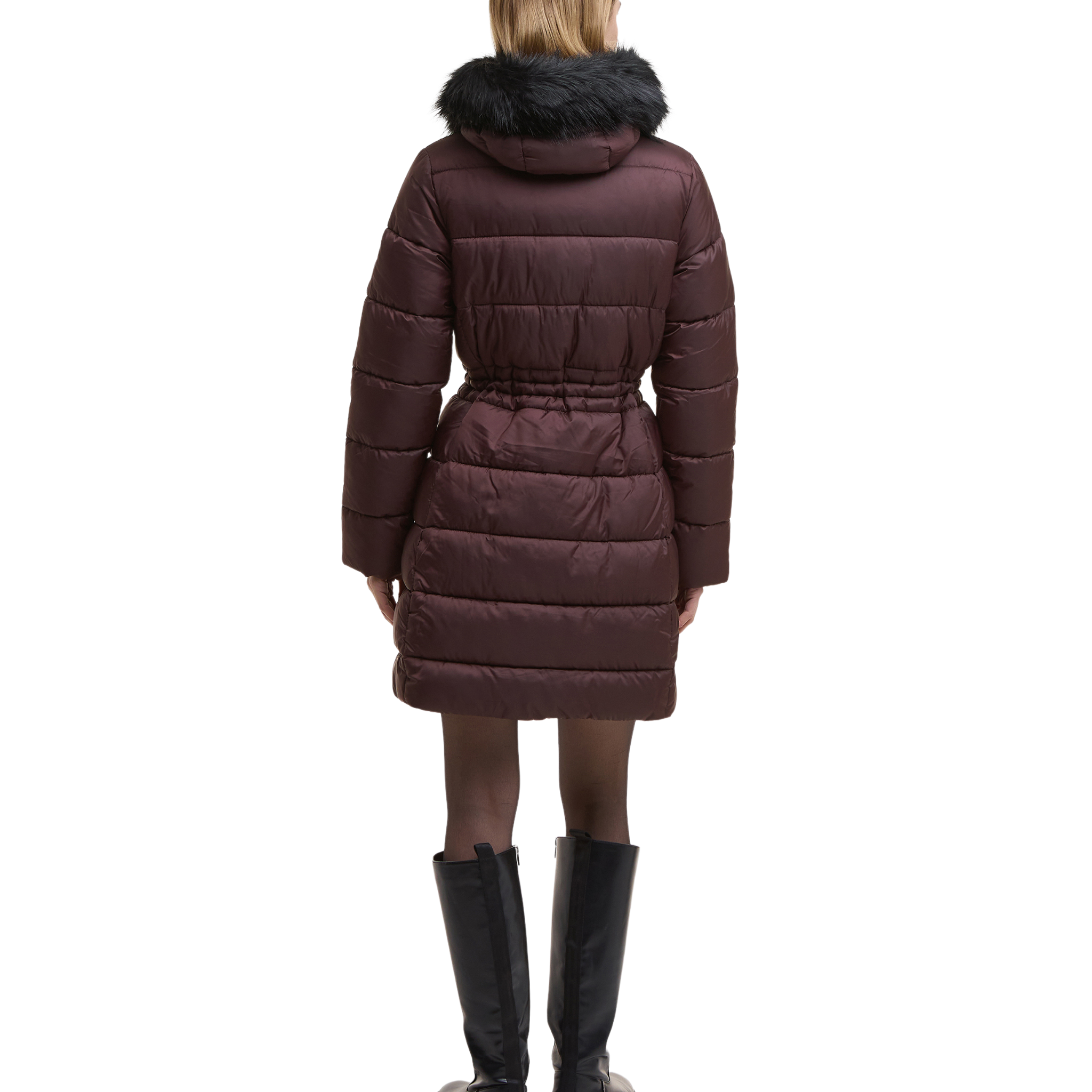 Womens Barbour International Red Velvet Anastasia Padded Coat