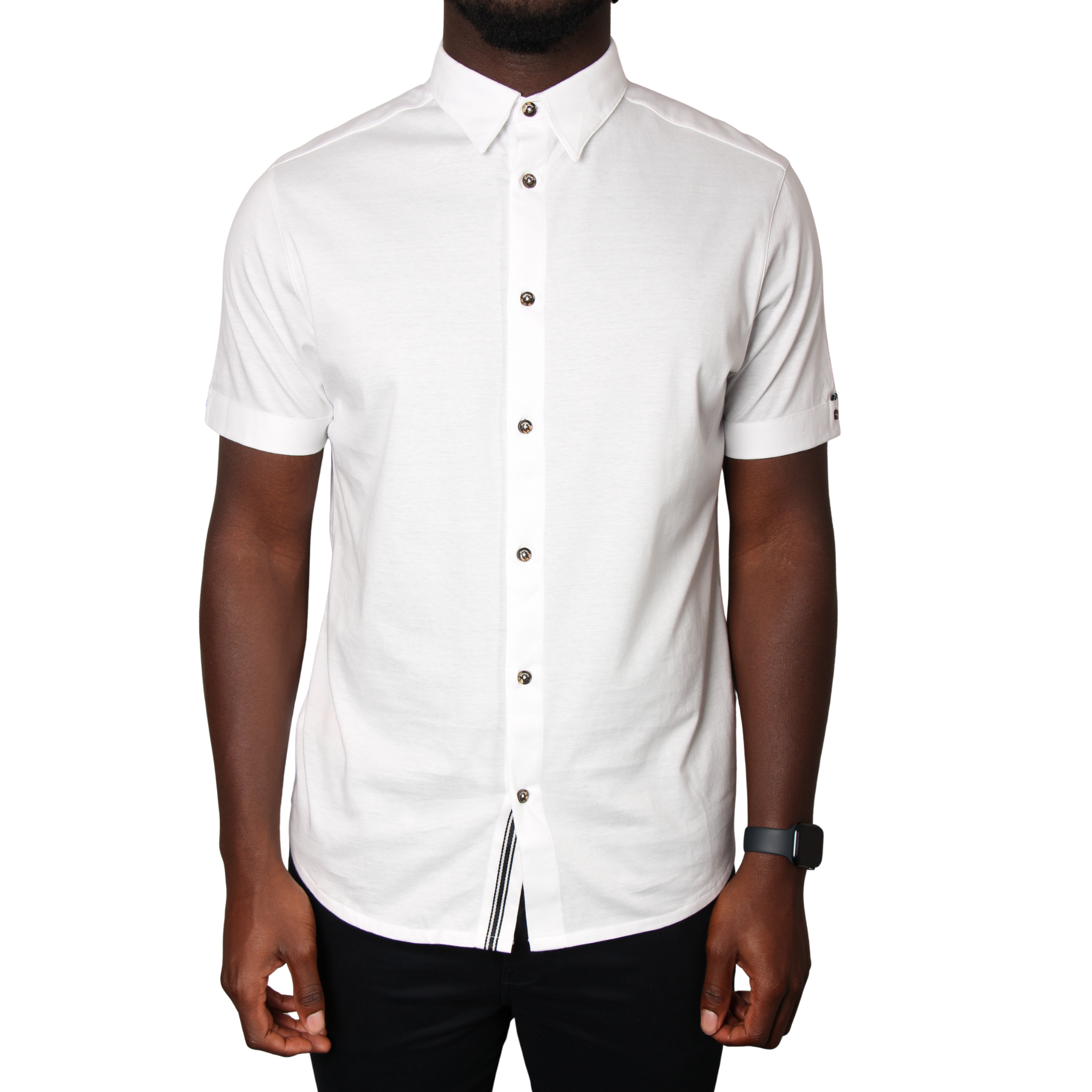 Mens Mercery Optic White Enfield Lux Jersey S/s Shirt