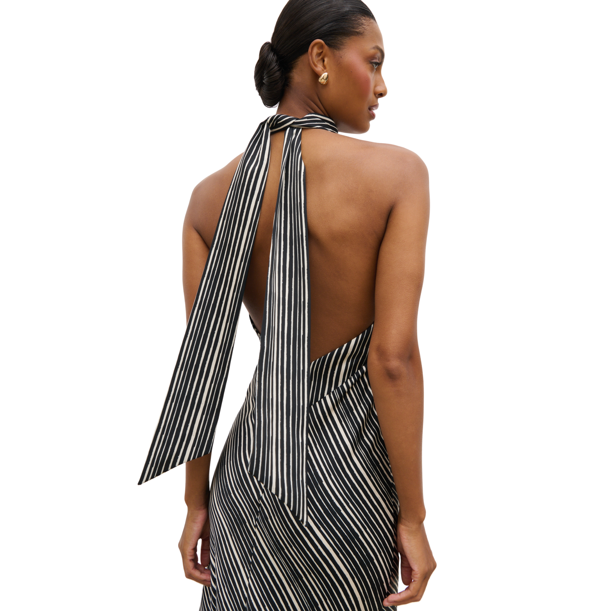 Womens Pretty Lavish Abstract Stripe Jemima Maxi Dress