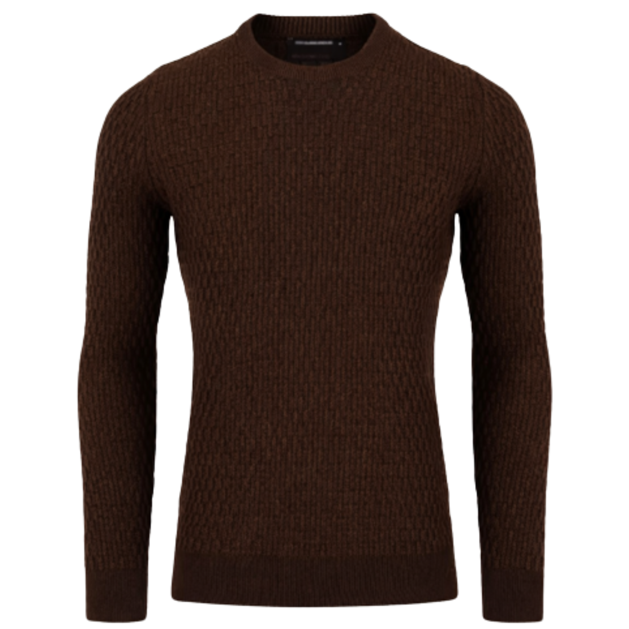 Mens Remus Uomo Dark Brown Crew Neck Knit
