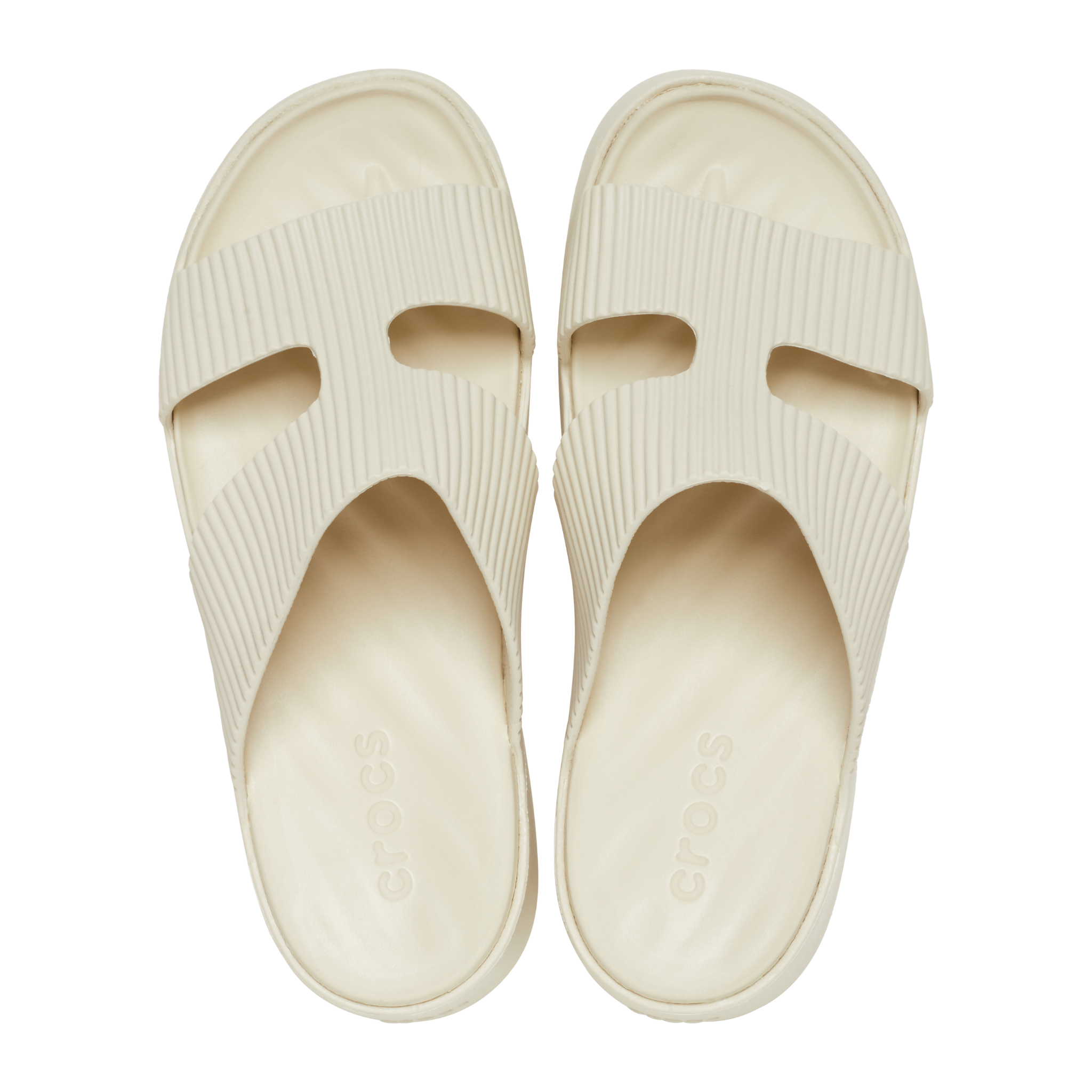 Womens Crocs Sandstone Getaway Groove Platform H-Strap Sandals