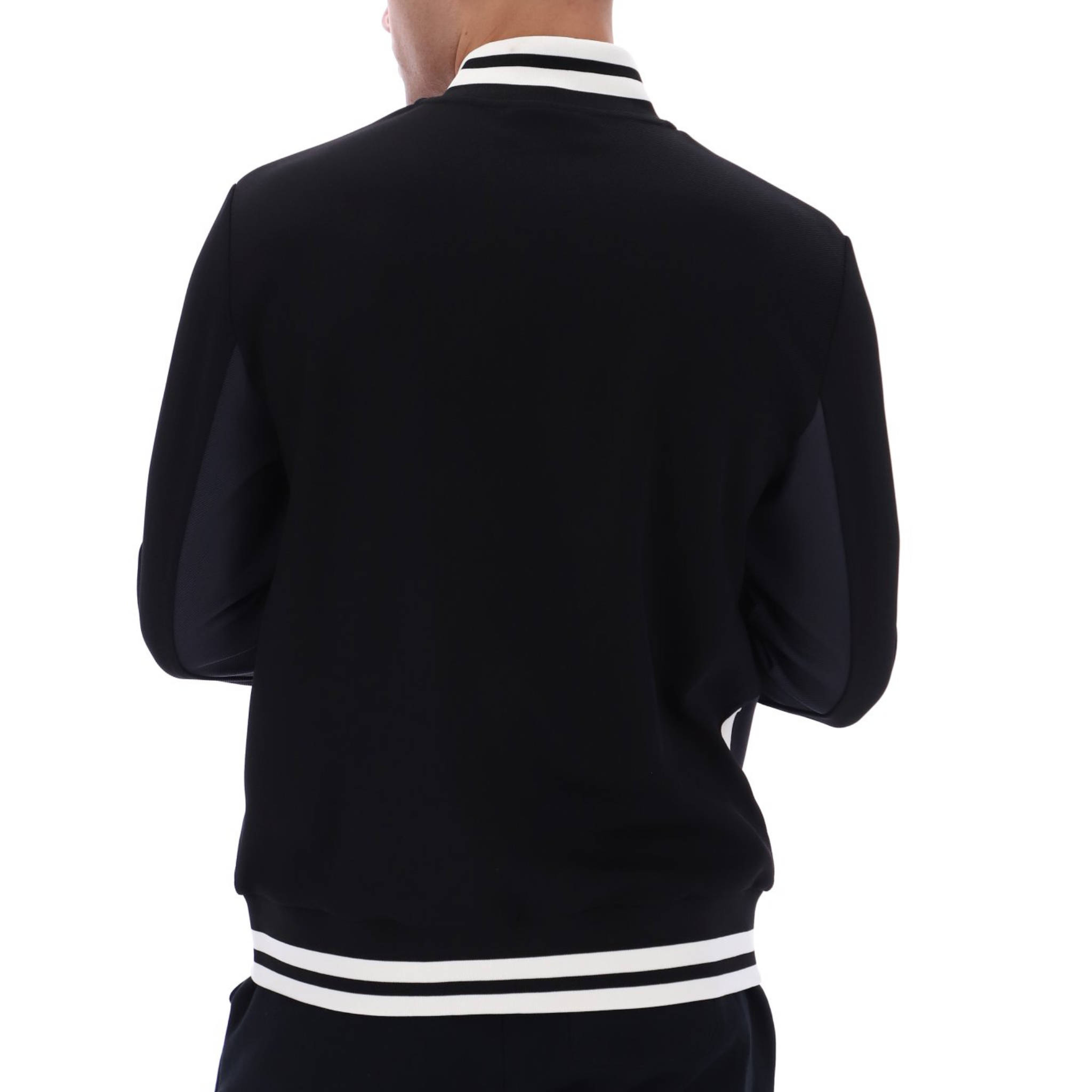 Mens Fila Black/Charcoal/Gardenia Tiebreaker Track Jacket