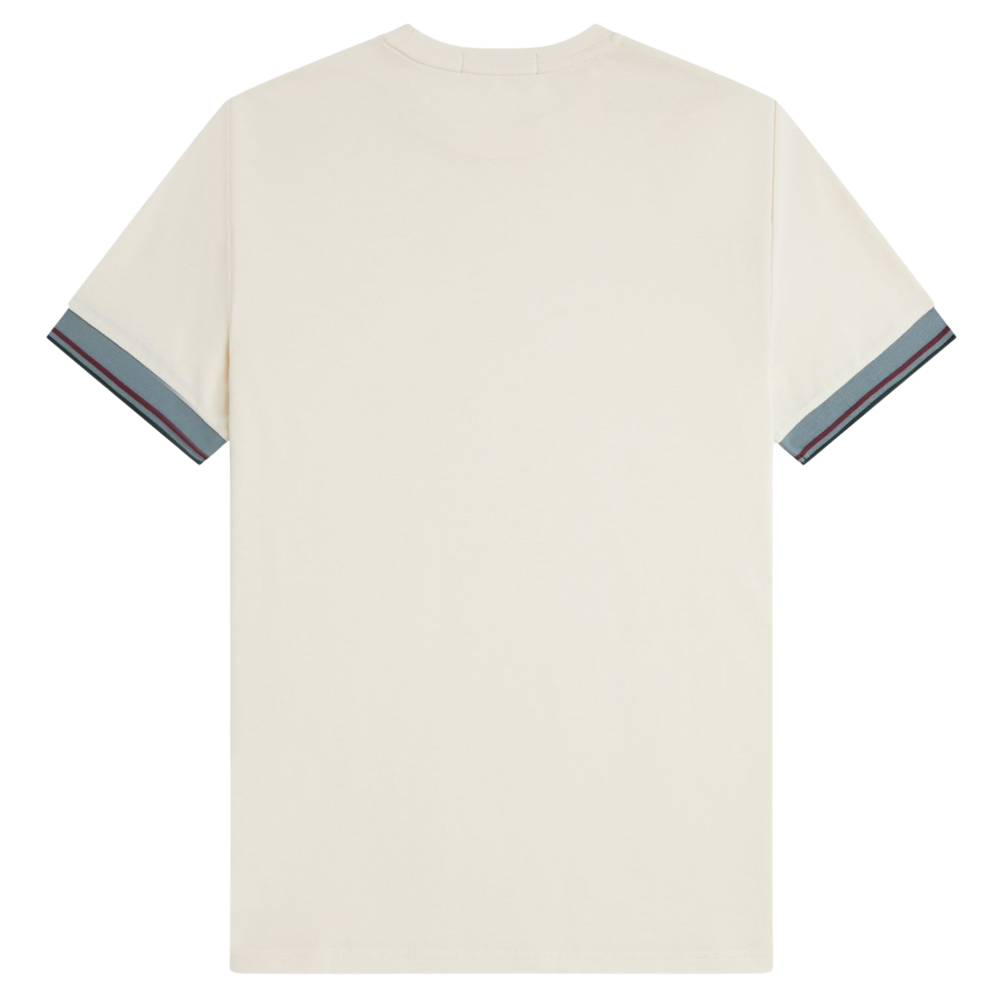 Mens Fred Perry Ecru Twin Tipped Cuff S/s T Shirt