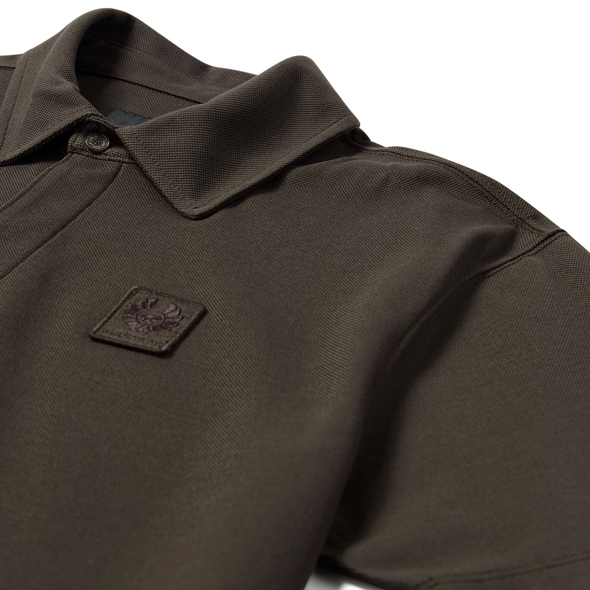 Mens Belstaff Army Olive Curator S/s Polo Shirt
