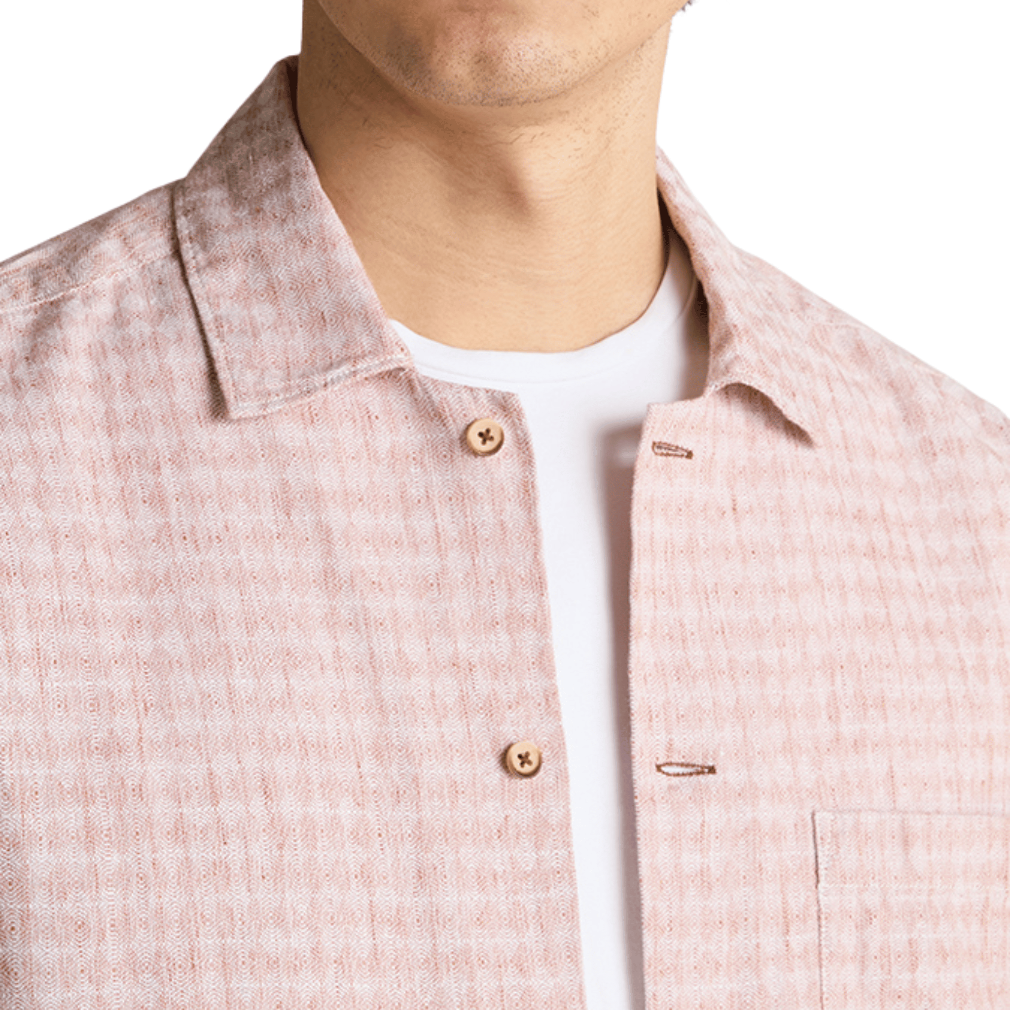 Mens Remus Uomo Tan/Camel Printed Casual S/s Shirt