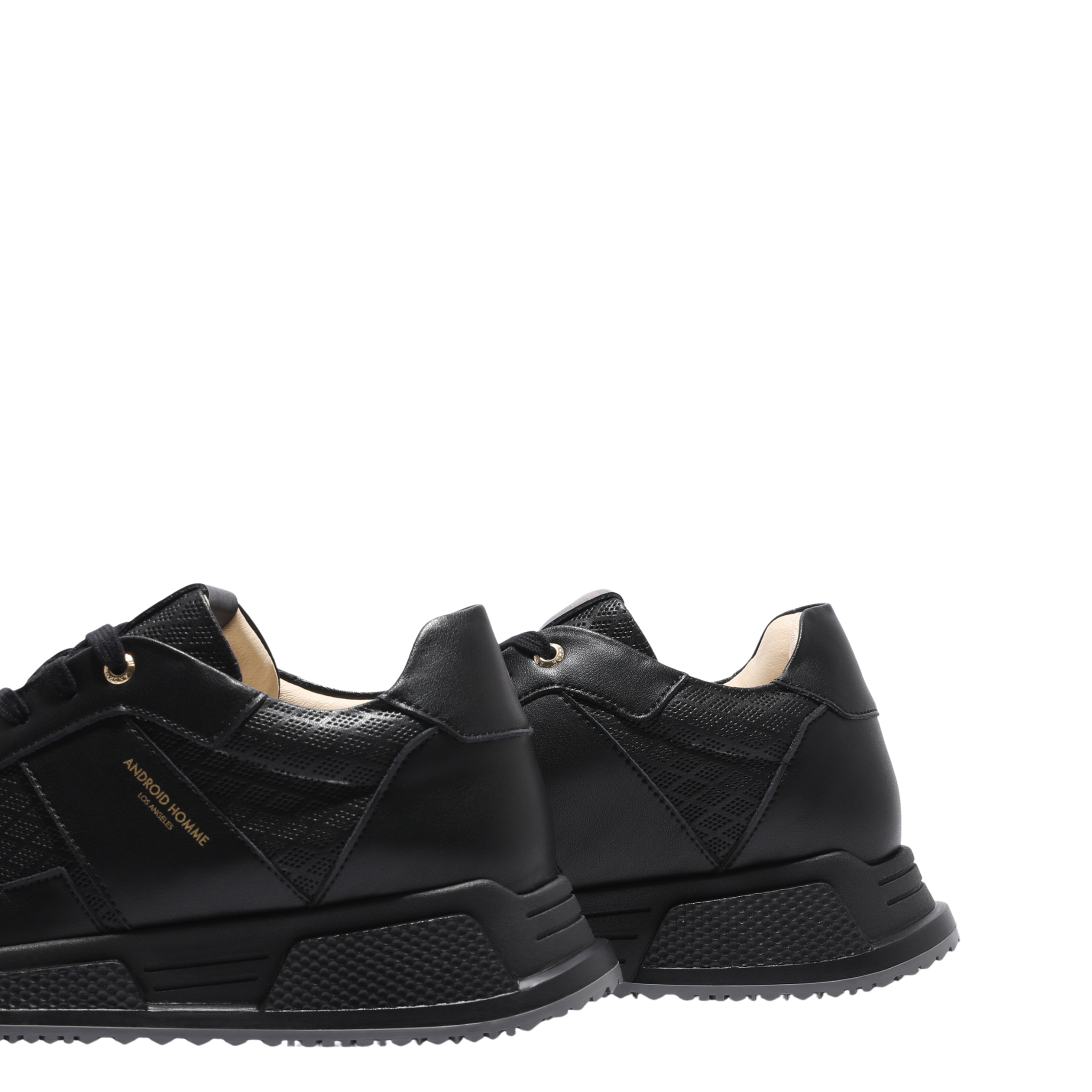 Mens Android Homme Black Matador Diamond Perforated Trainers