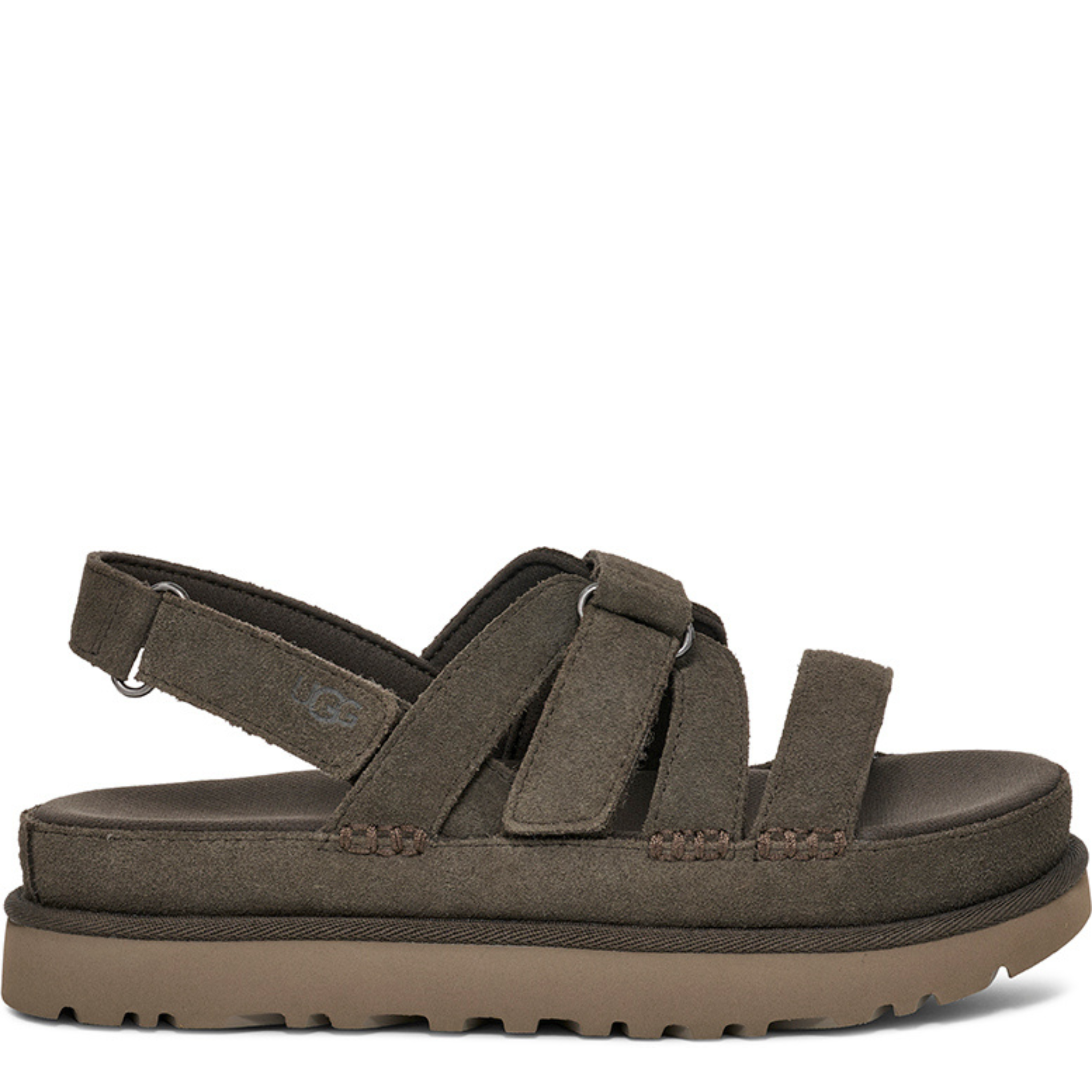 Womens UGG Dense Smoke Goldenstar Gleam Sandals