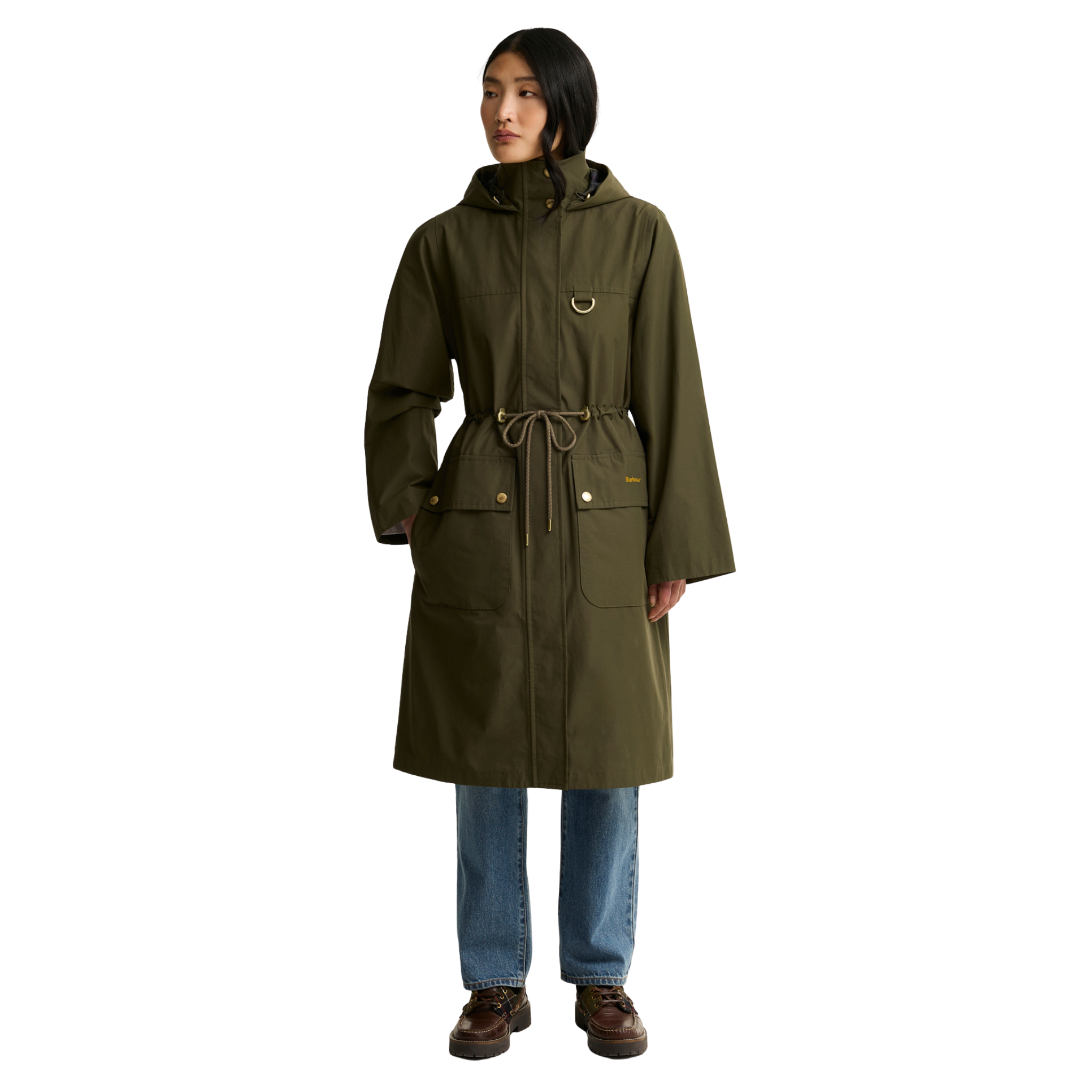 Womens Barbour Olive/Shadow Classic Stokesley WP Coat