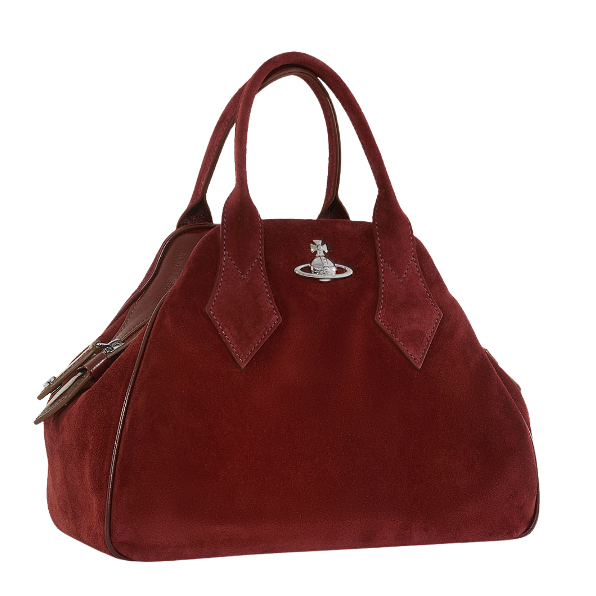 Womens Vivienne Westwood Burgundy Suede Yasmine Medium Bag