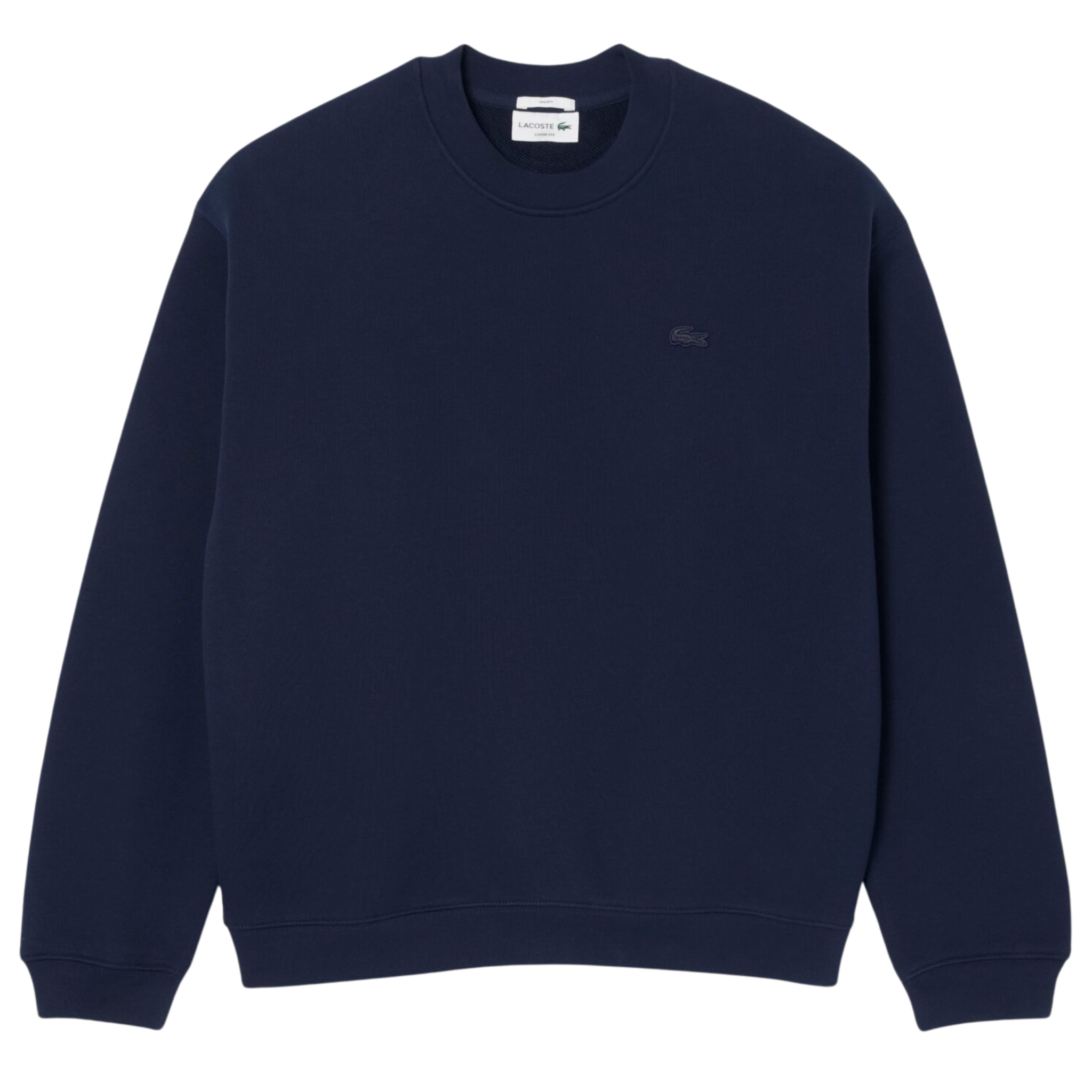 Mens Lacoste Navy Loose Fit Heavy Fleece Sweatshirt