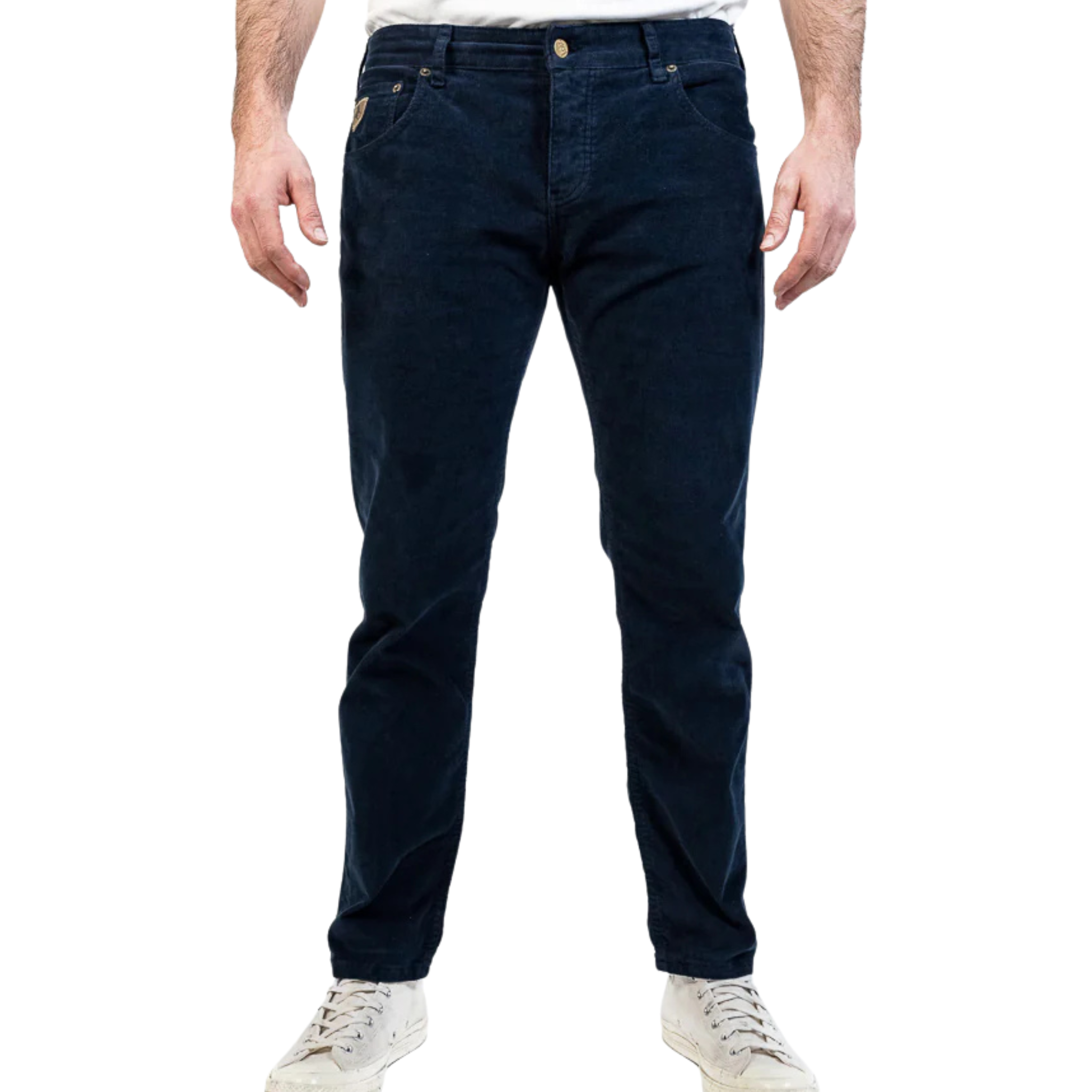 Mens Lois Navy Blue Sierra Corduroy Tapered Pants