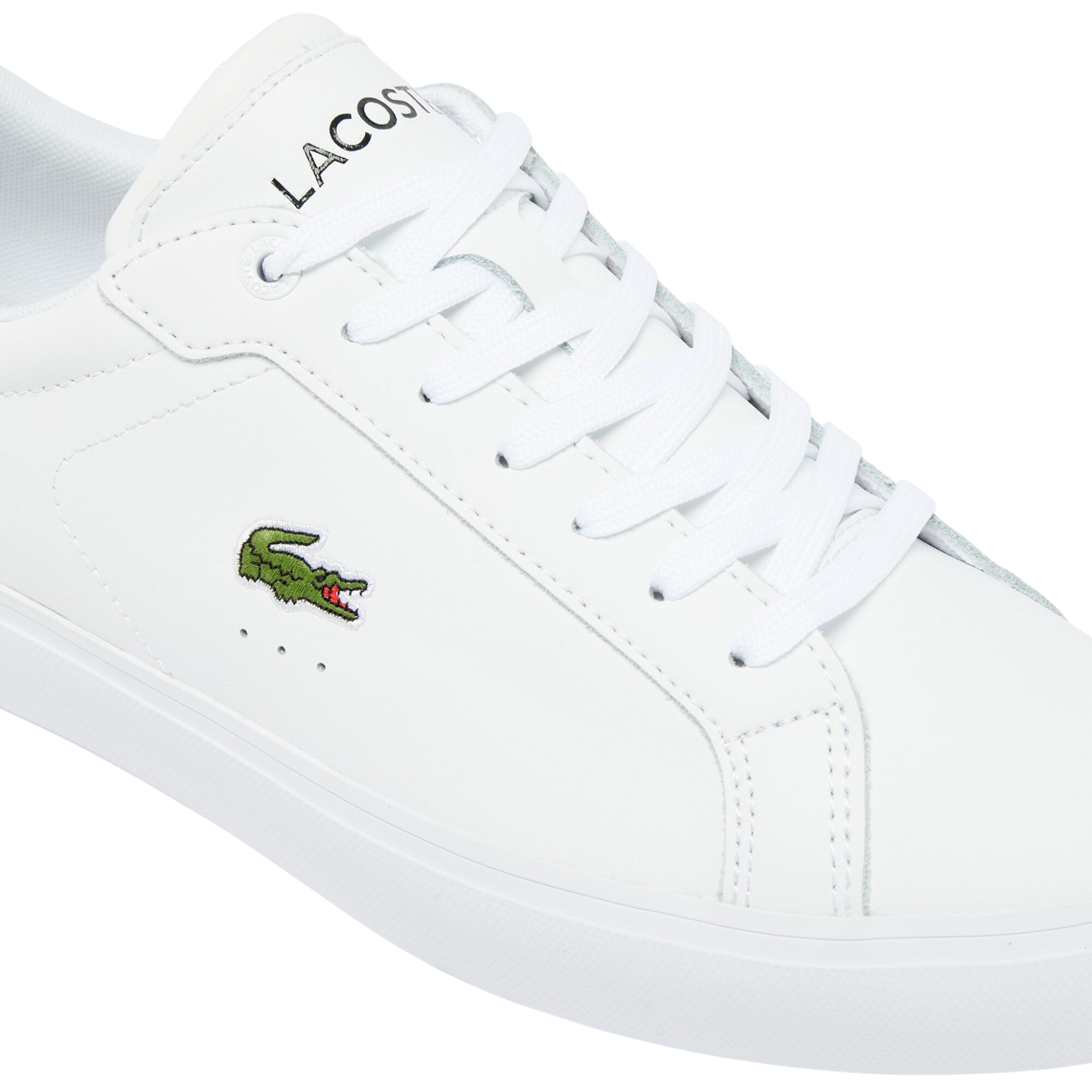 Mens Lacoste White/Dark Green Powercourt Trainers