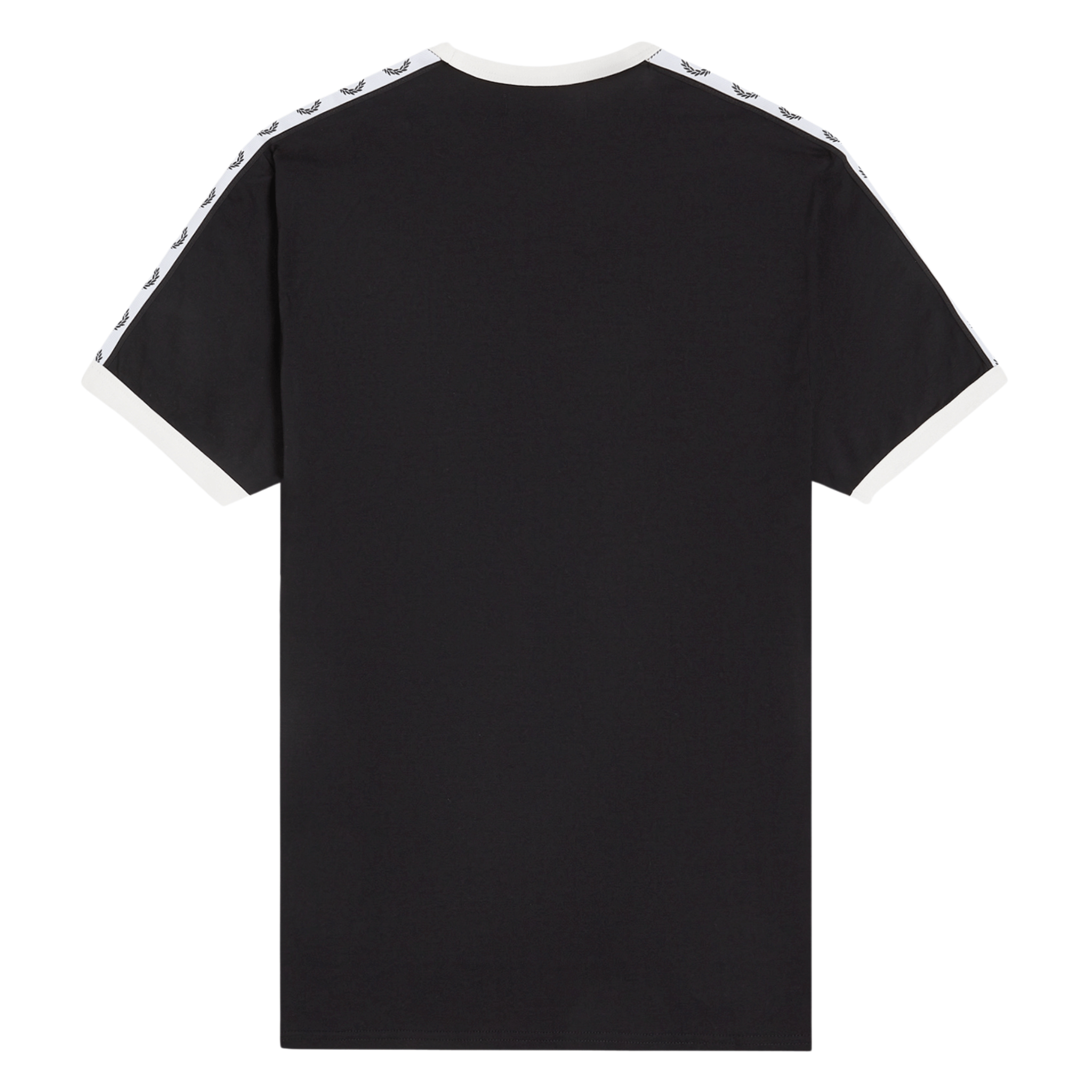 Mens Fred Perry Black Taped Ringer S/s T Shirt