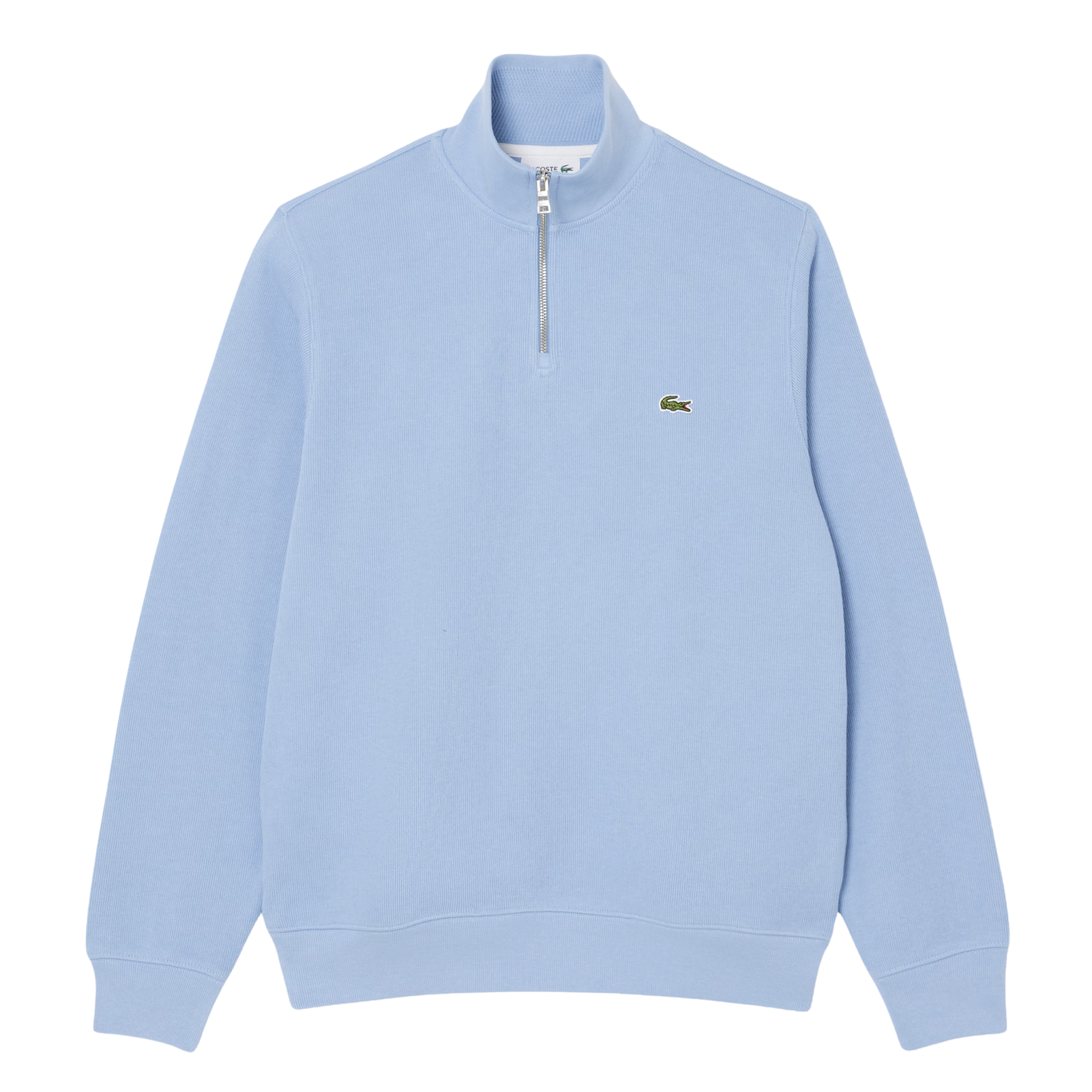 Mens Lacoste Light Blue Branded Half Zip Sweatshirt