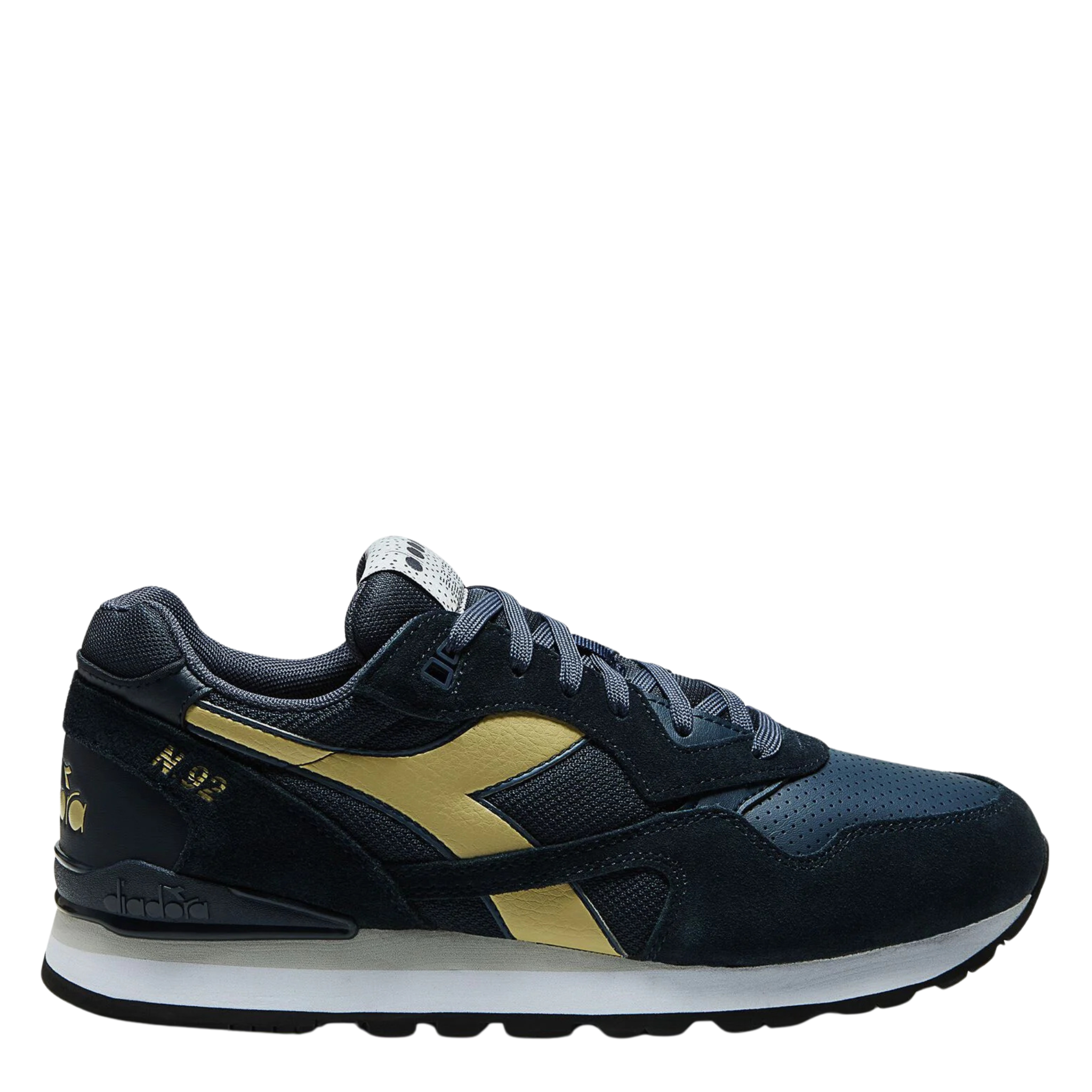 Mens Diadora Dark Navy/Dune Green N.92 Advance Trainers
