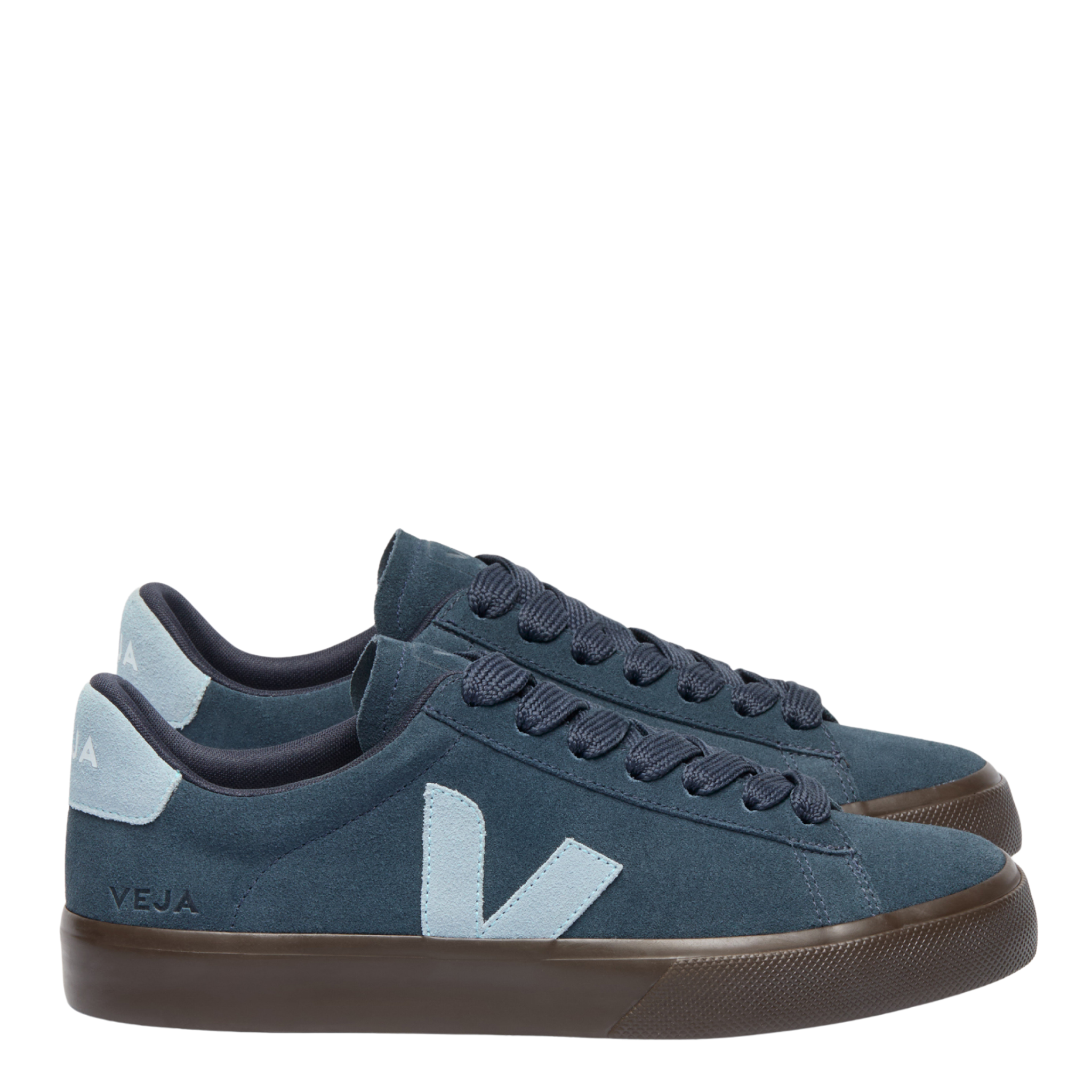 Mens VEJA Nautico/Steel/Eagle Campo Bold Suede Trainers