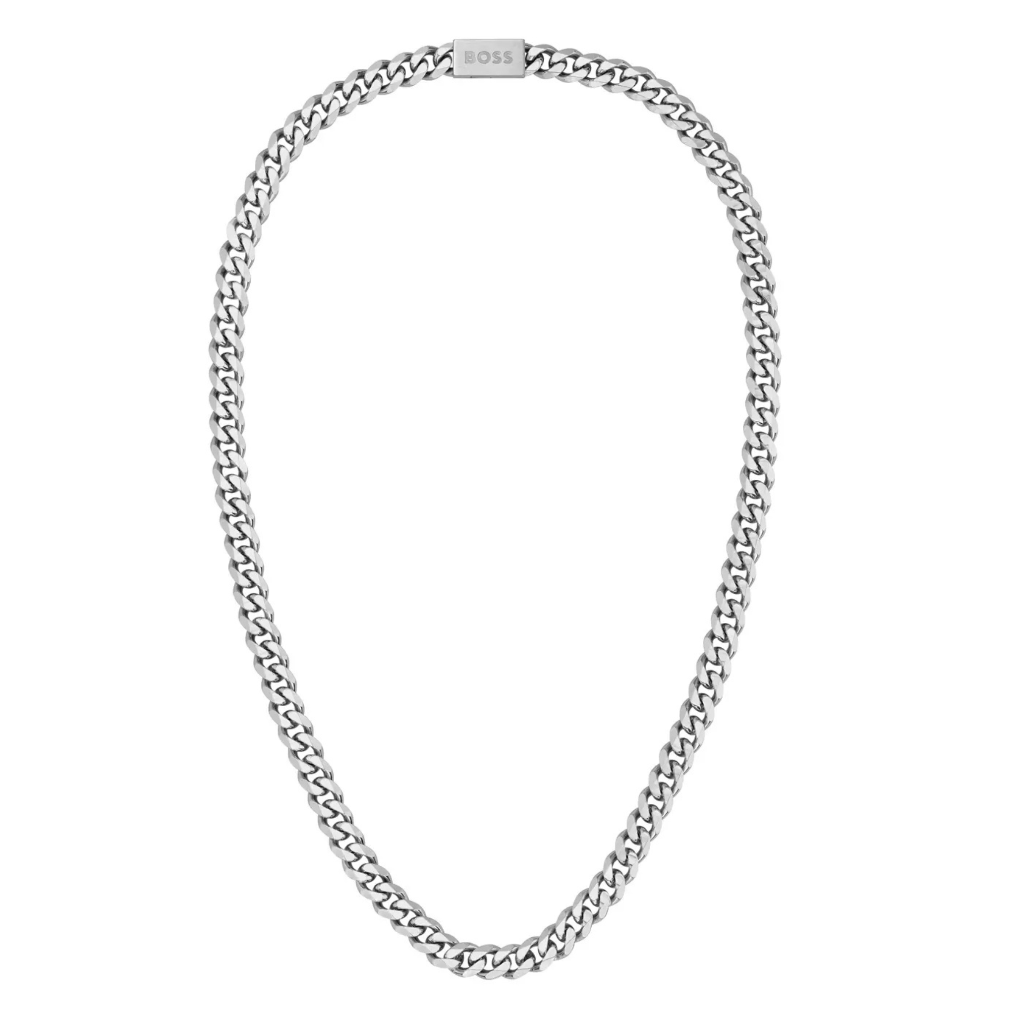 Mens BOSS Silver Chain Link Necklace