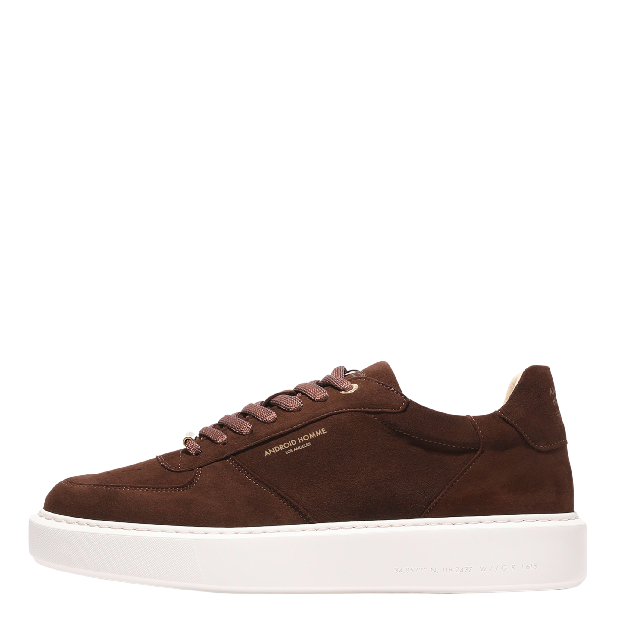 Mens Android Homme Dark Chocolate Manhattan Suede Trainers