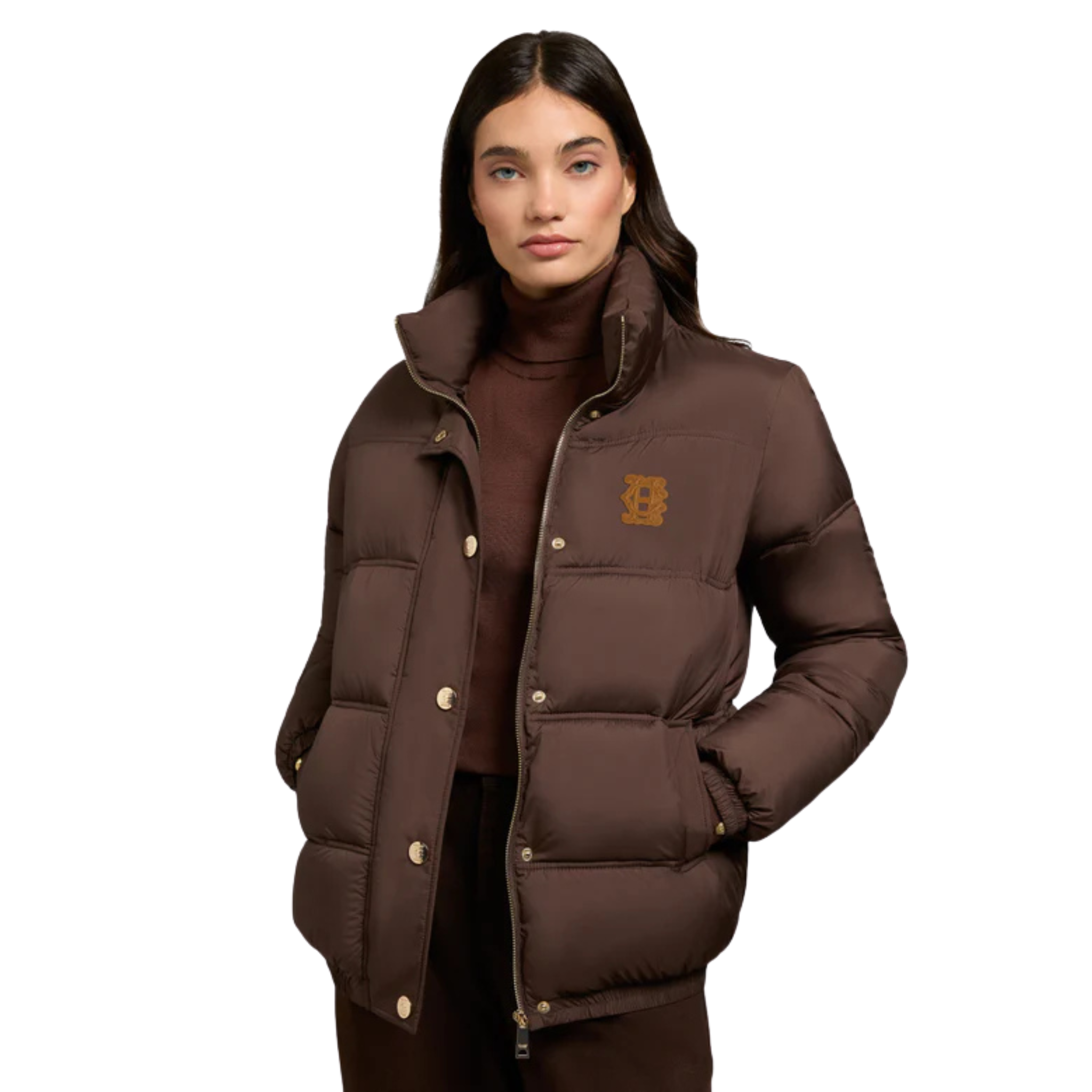 Womens Holland Cooper Chocolate Milton Padded Jacket