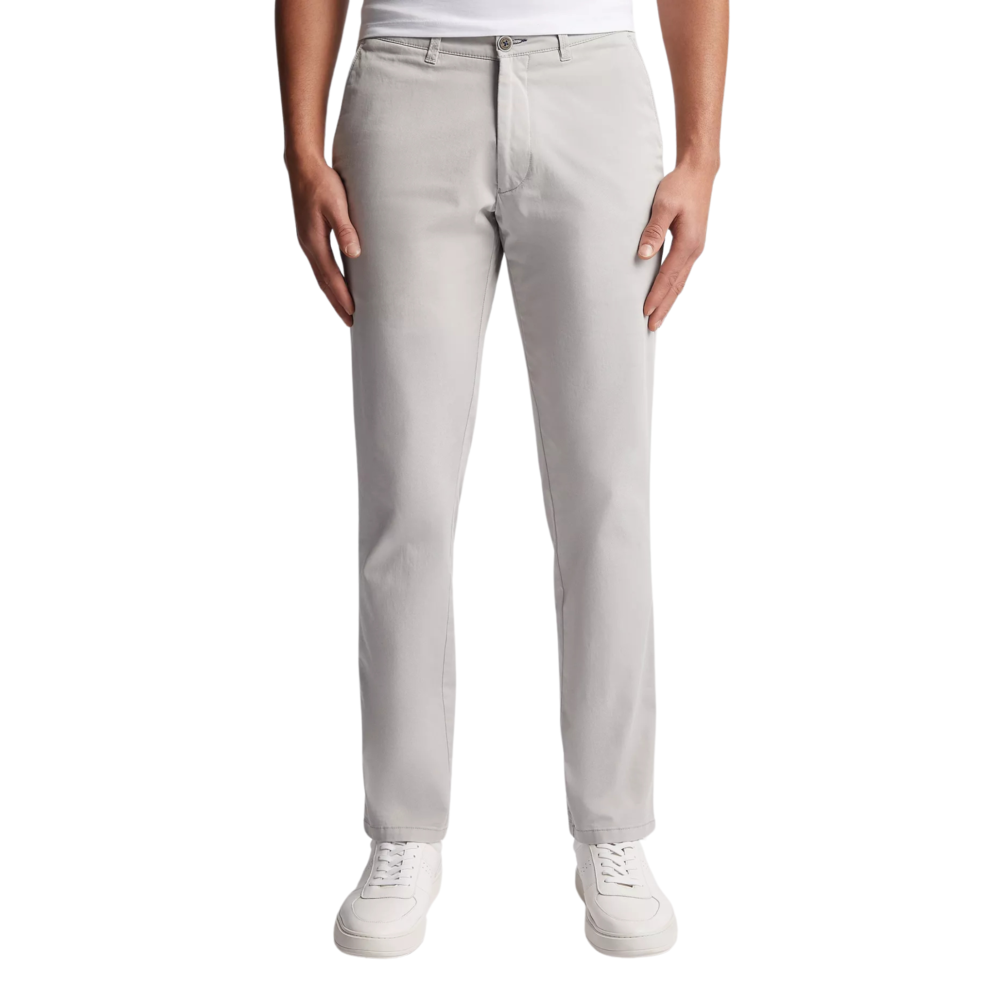 Mens Remus Uomo Light Grey Emilio Chino Trousers
