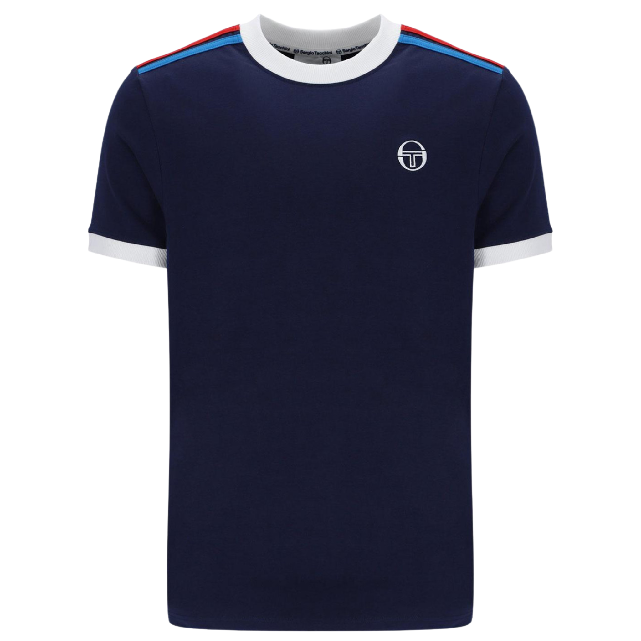 Mens Sergio Tacchini Maritime Blue/White Triste S/s T Shirt