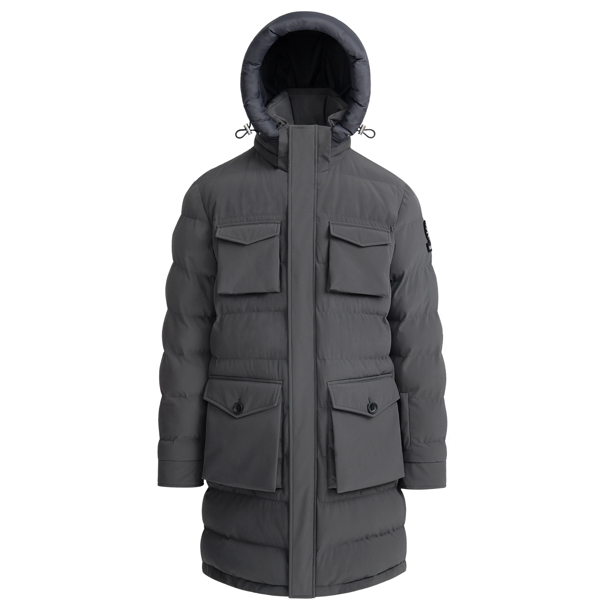 Mens Sandbanks Charcoal Branksome Padded Coat
