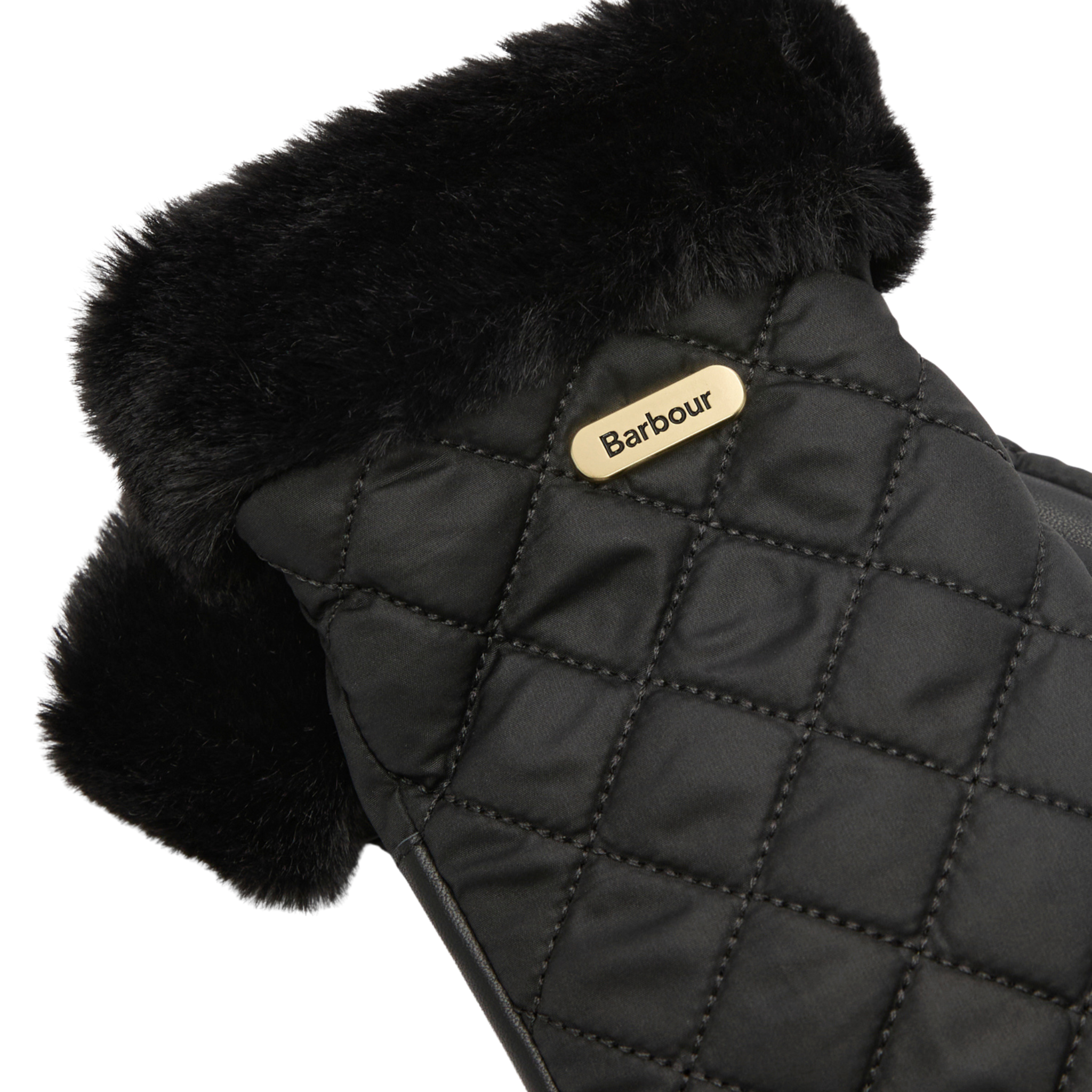 Womens Barbour Black Norwood Gloves