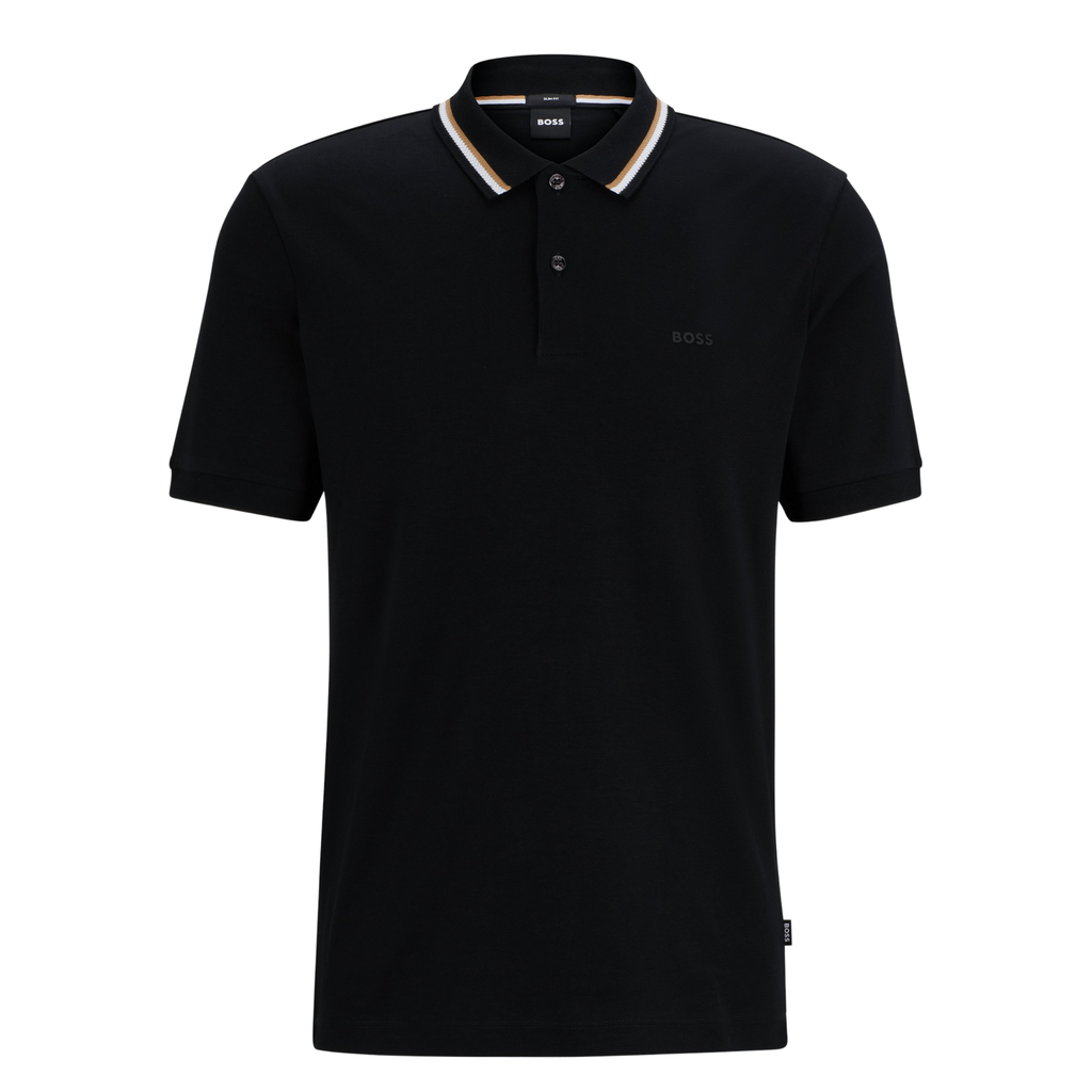 Mens BOSS Black Penrose 38 Slim Fit S/s Polo Shirt Mens BOSS Black Penrose 38 Slim Fit S/s Polo Shirt