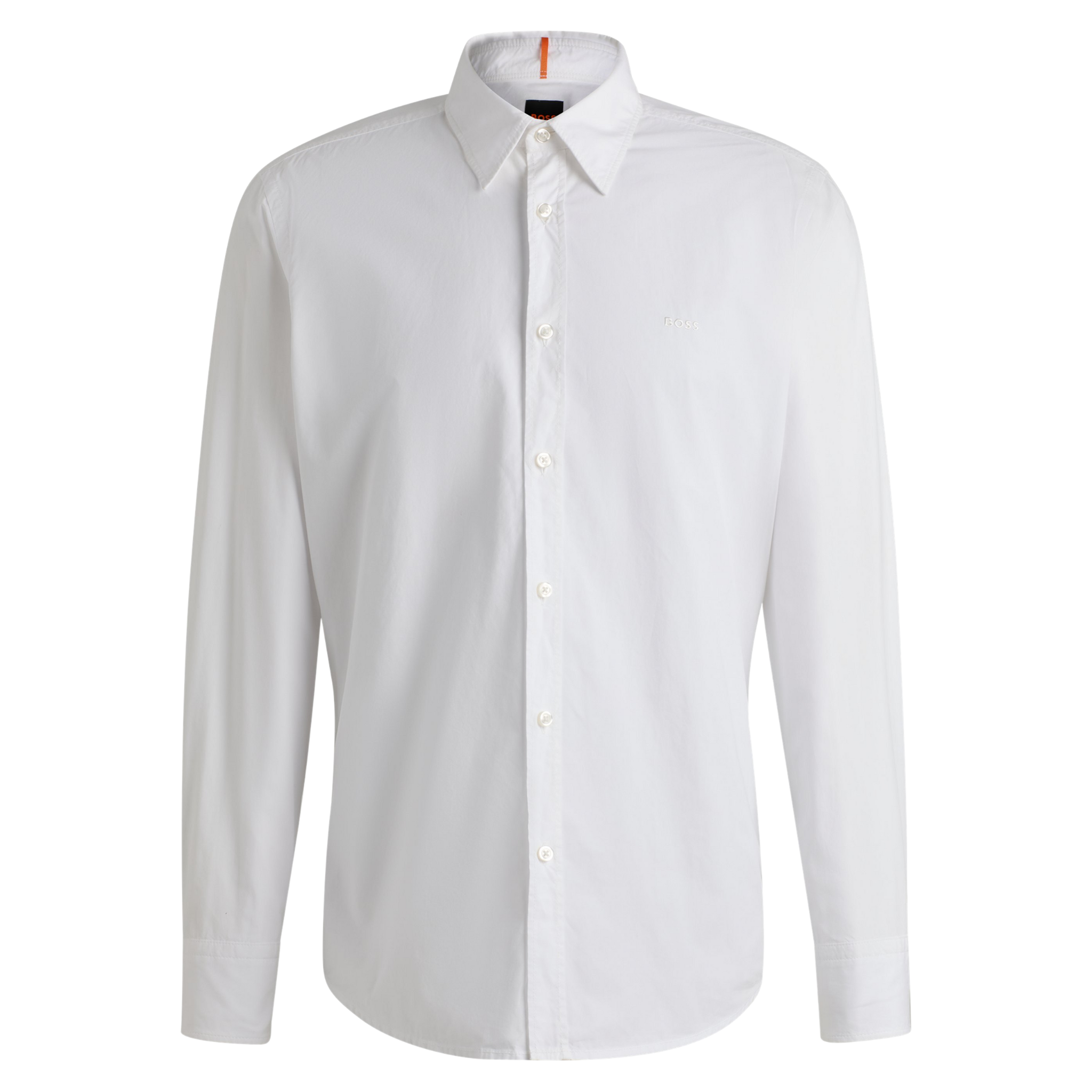 Mens BOSS White Relegant_6_M Regular Fit L/s Shirt