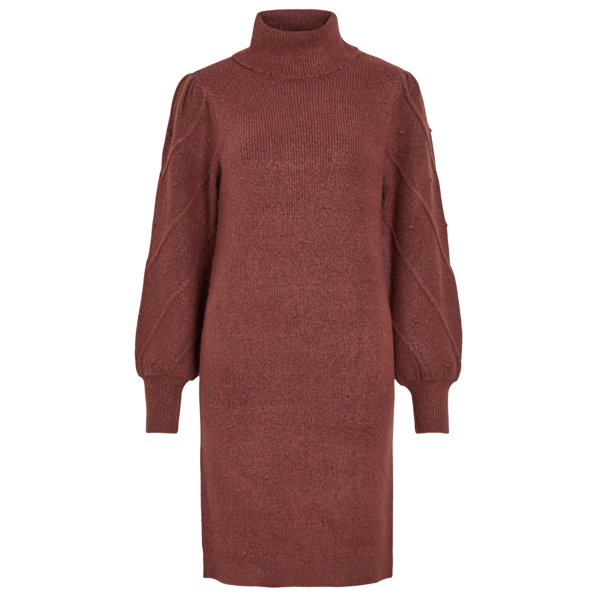 Womens Vila Red Vicosy Roll Neck Knitted Dress