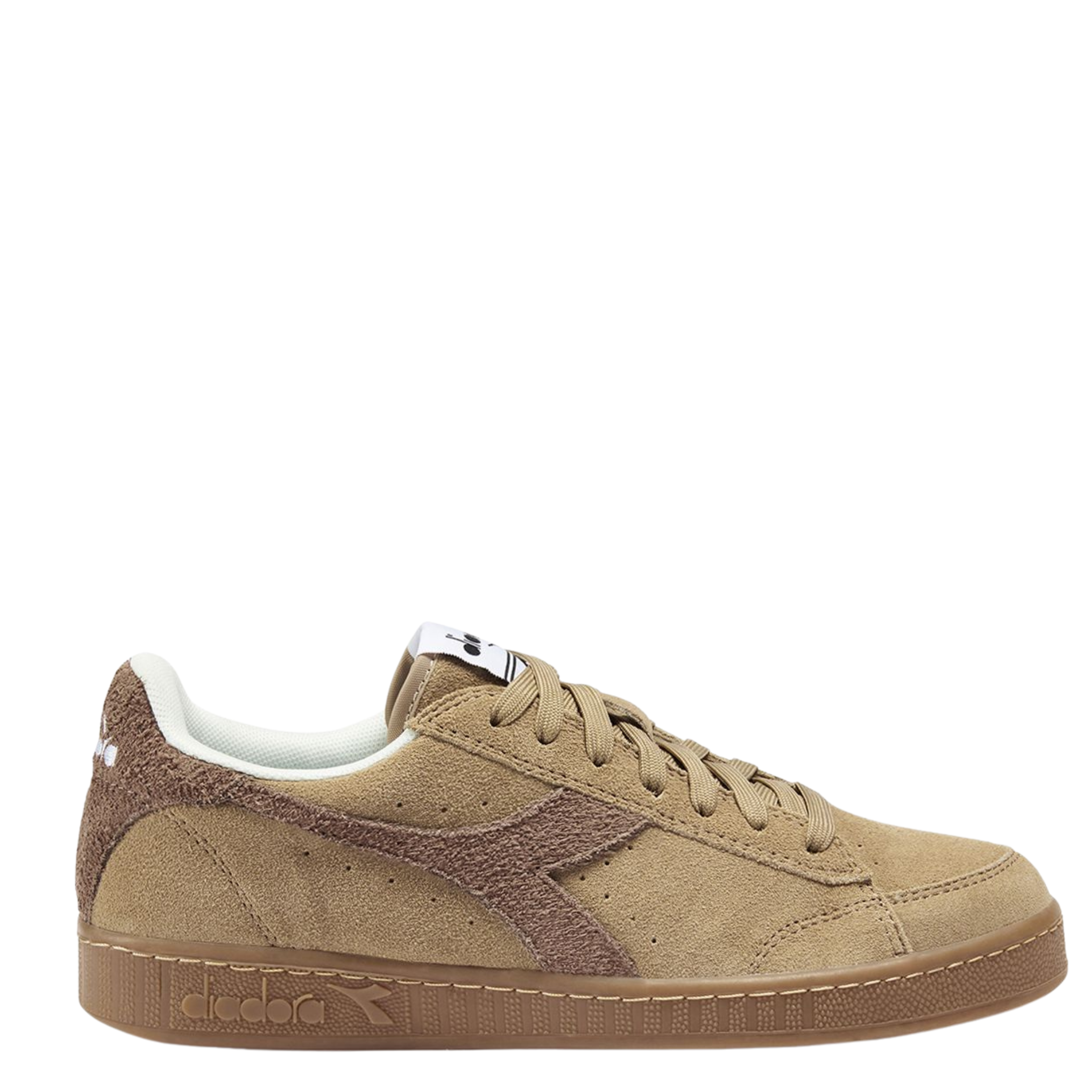 Womens Diadora Brown Affogato Game Low Suede Trainers