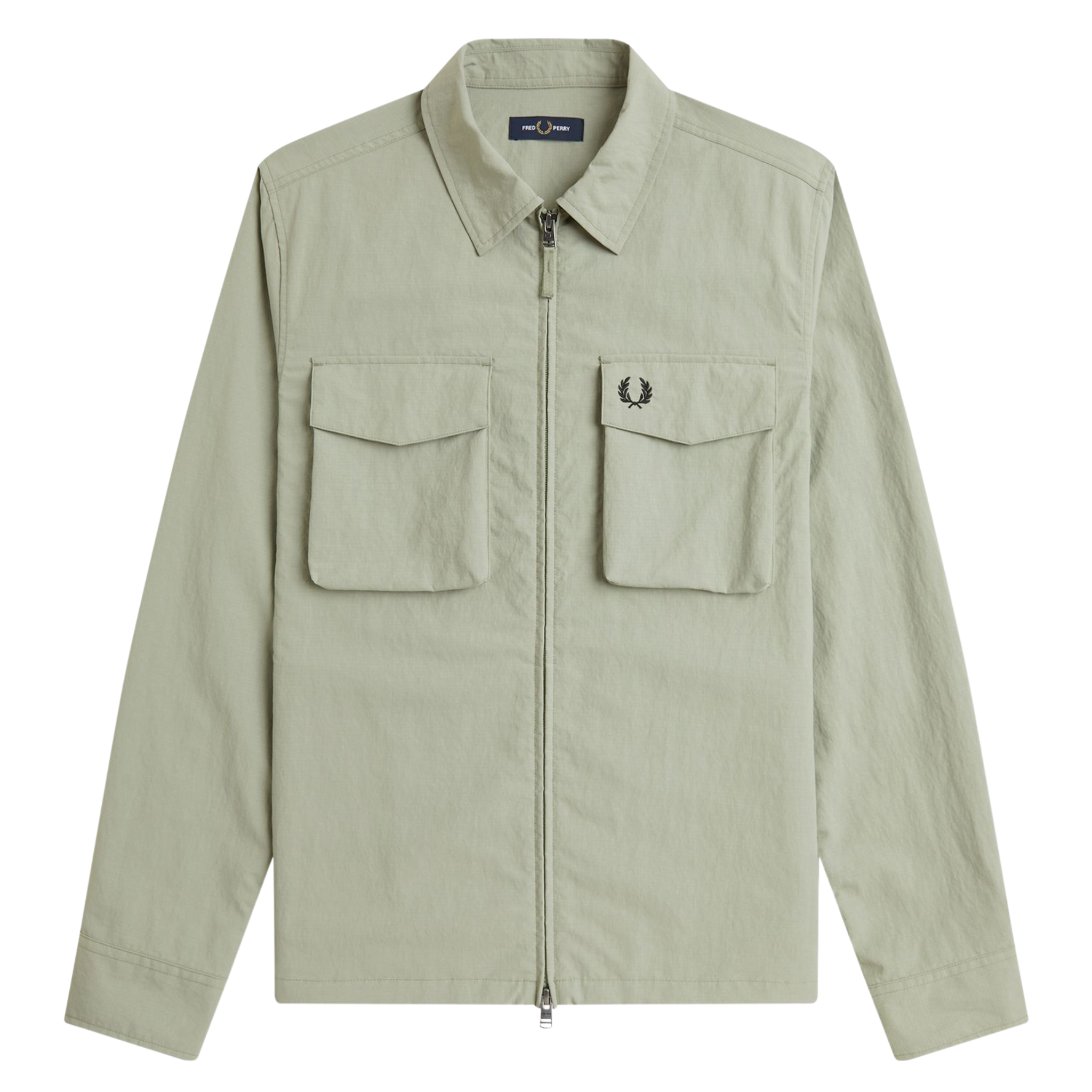 Mens Fred Perry Seagrass Ripstop Pocket Overshirt