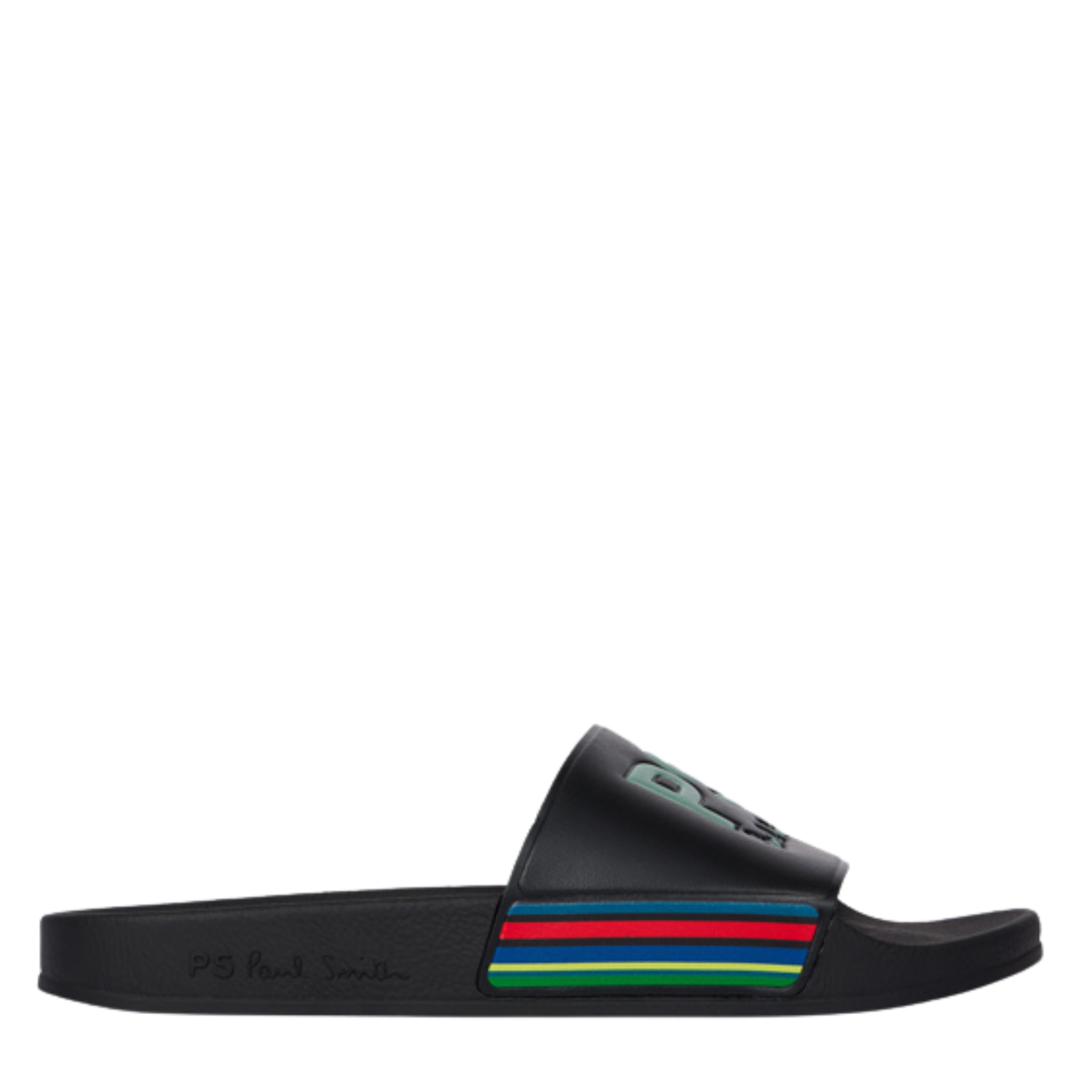 Mens Paul Smith Black Zed Sports Stripe Slides